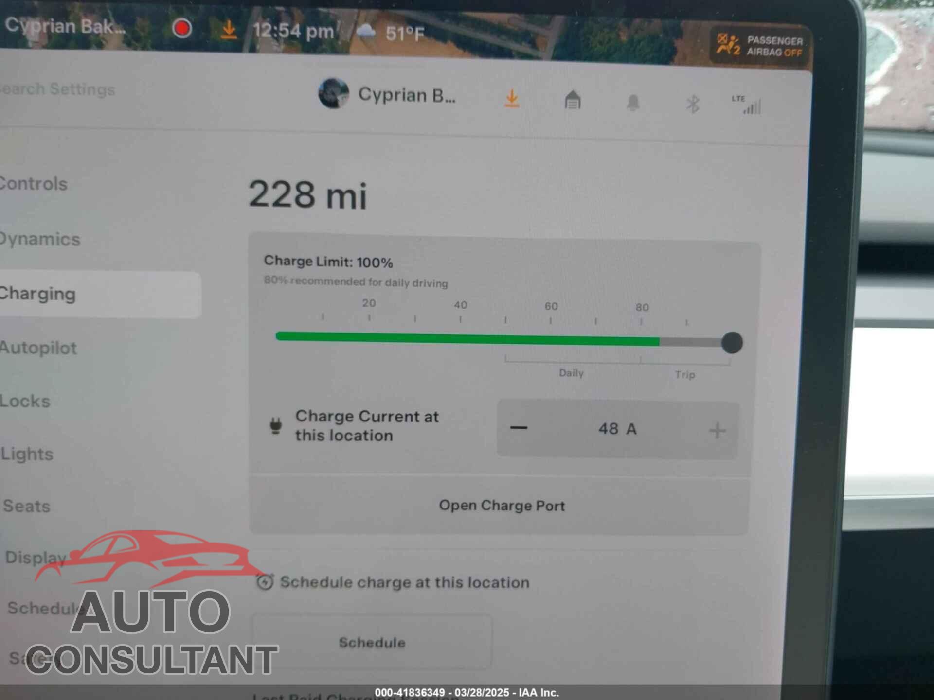 TESLA MODEL 3 2019 - 5YJ3E1EB8KF512950