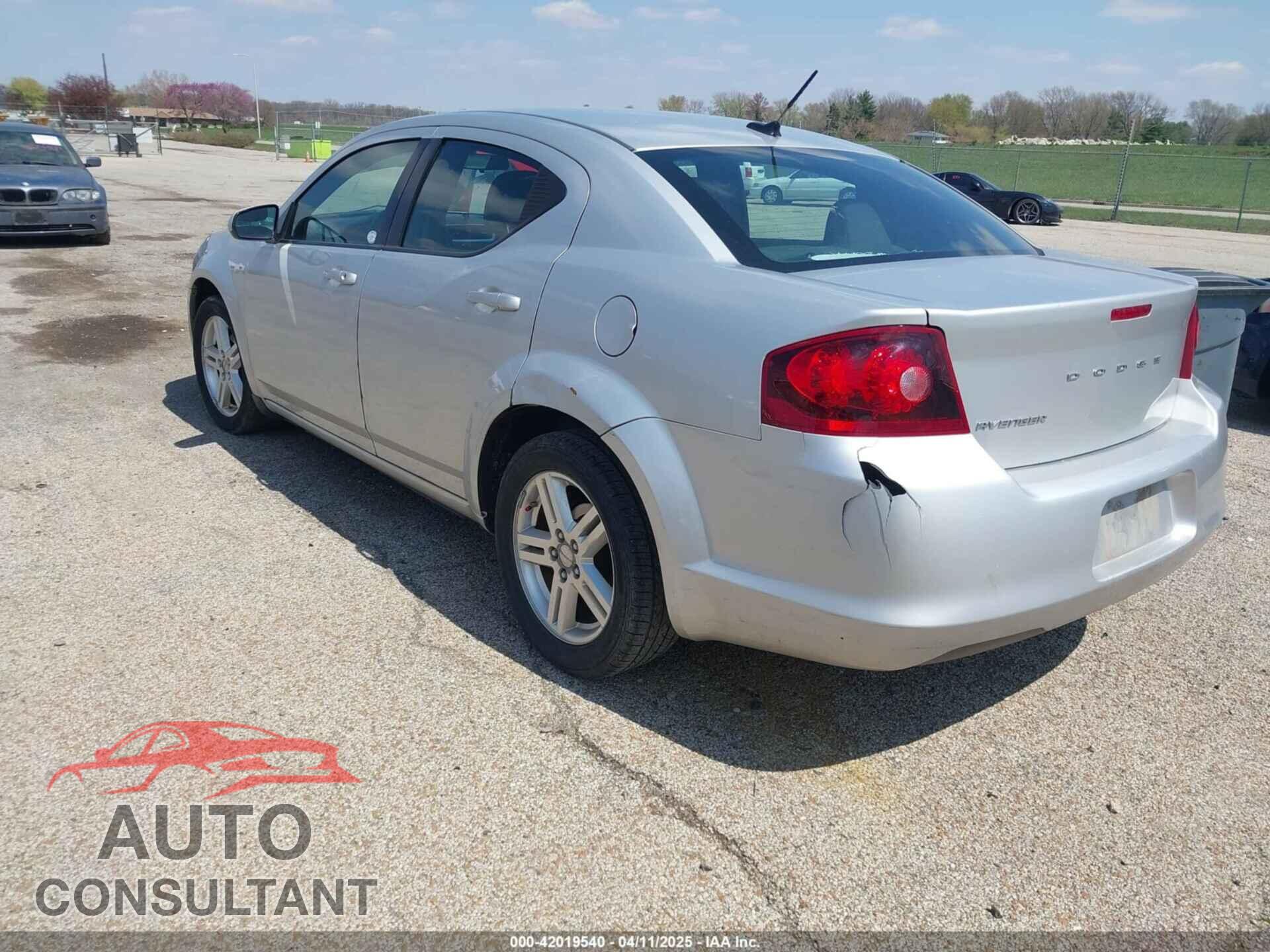 DODGE AVENGER 2012 - 1C3CDZCB5CN144609