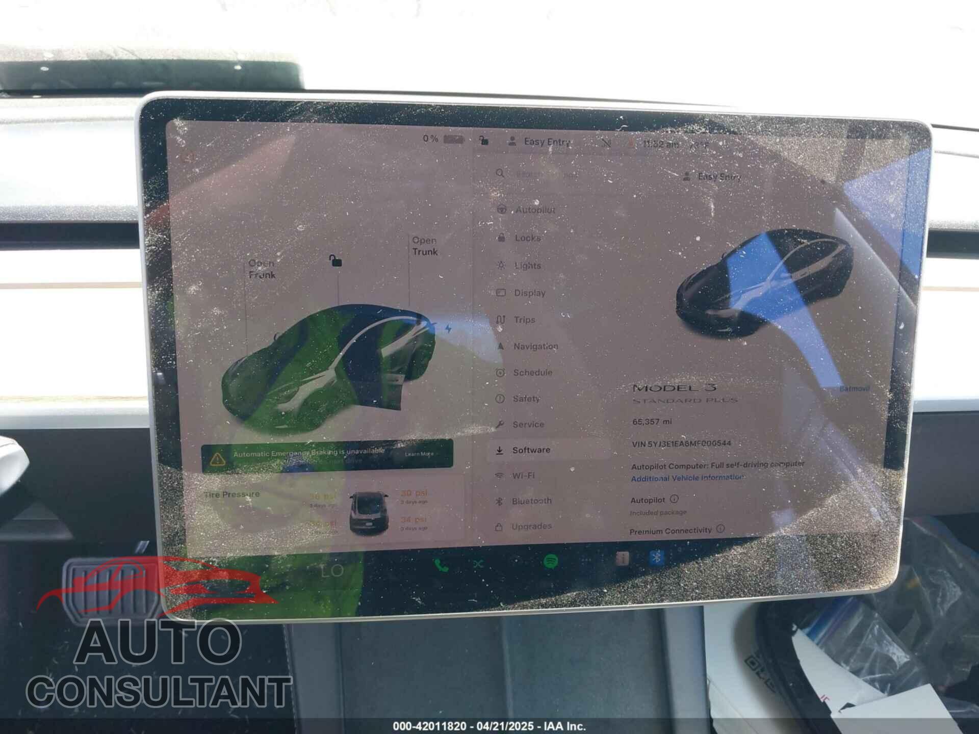 TESLA MODEL 3 2021 - 5YJ3E1EA6MF006544