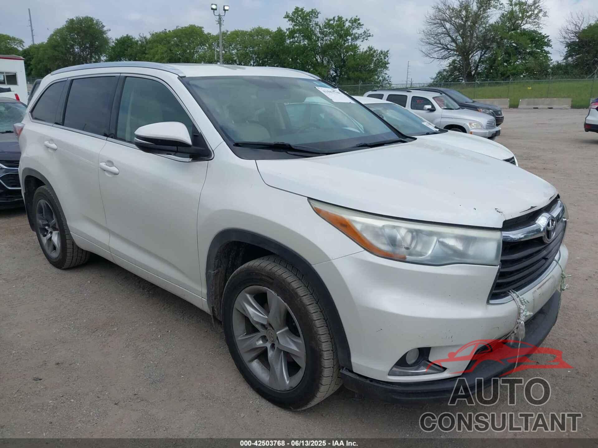 TOYOTA HIGHLANDER 2015 - 5TDDKRFH9FS204671