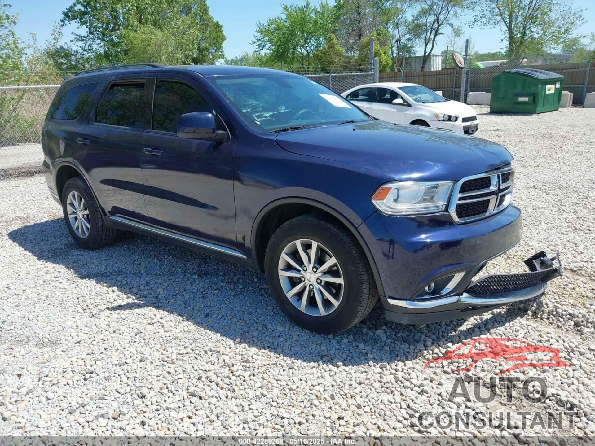 DODGE DURANGO 2017 - 1C4RDJAG9HC623527
