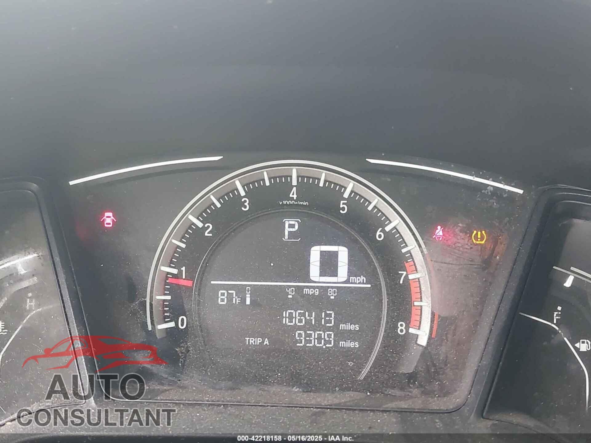 HONDA CIVIC 2017 - 19XFC2F55HE074324