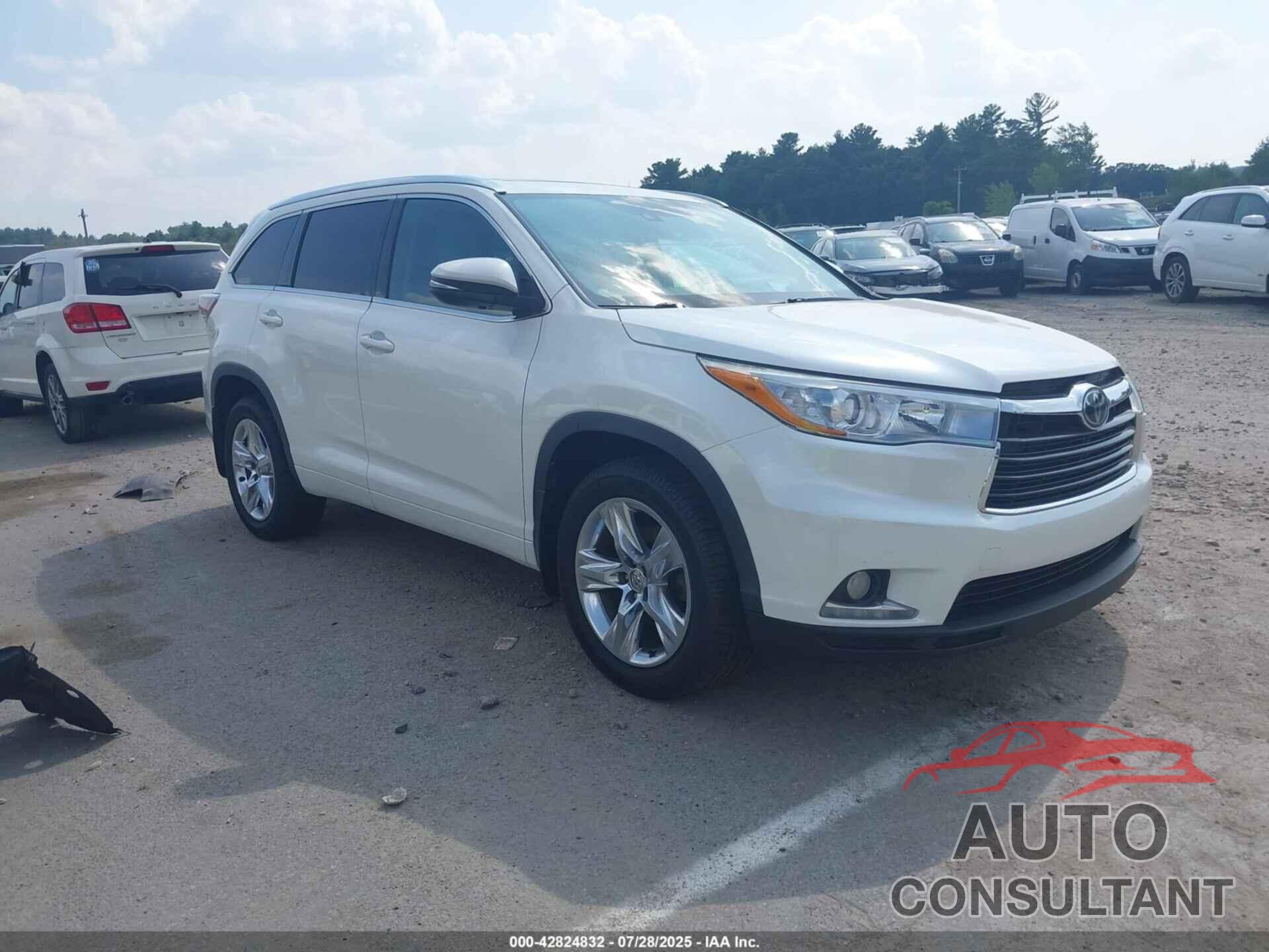 TOYOTA HIGHLANDER 2014 - 5TDDKRFH5ES059630