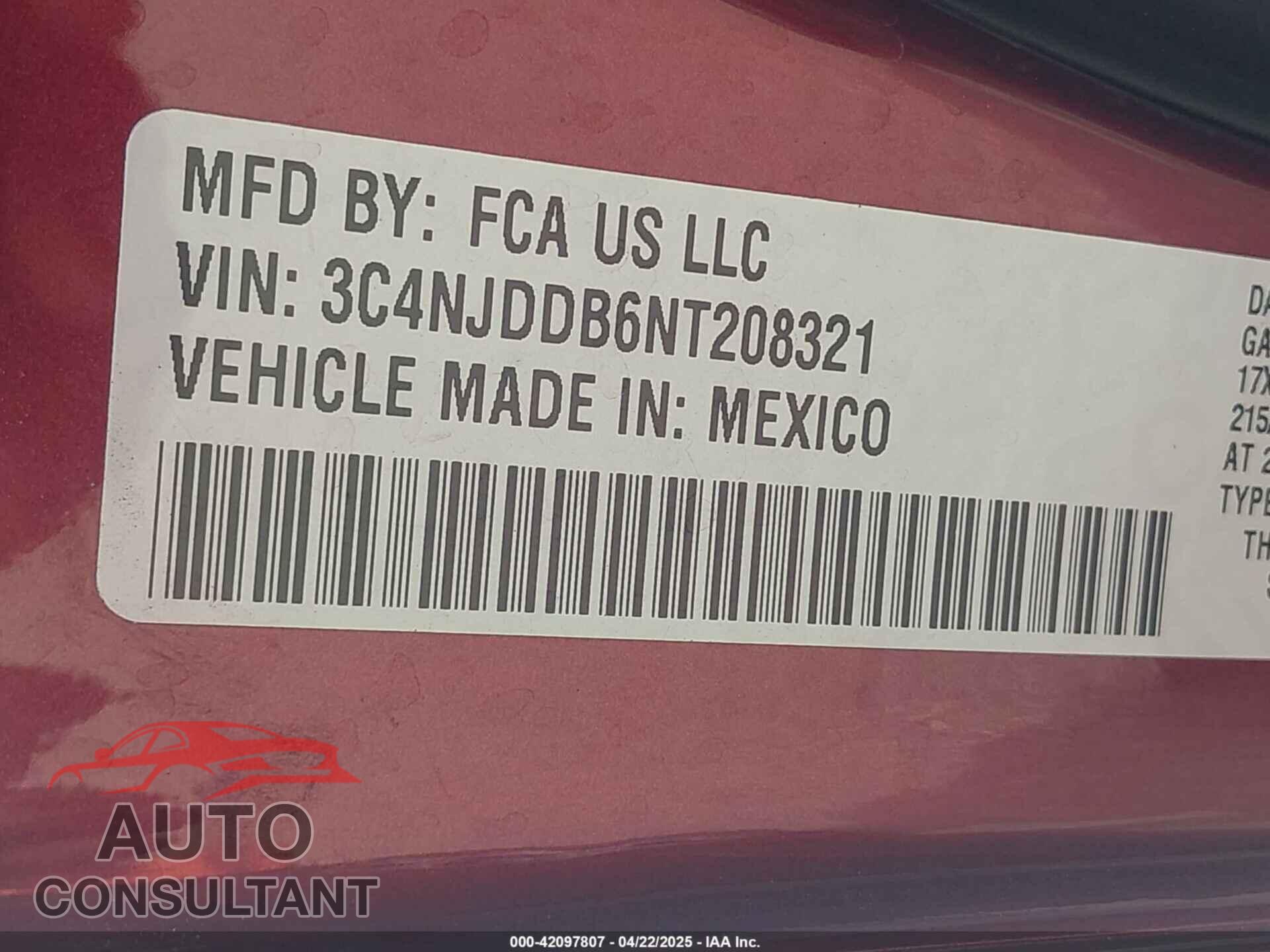 JEEP COMPASS 2022 - 3C4NJDDB6NT208321