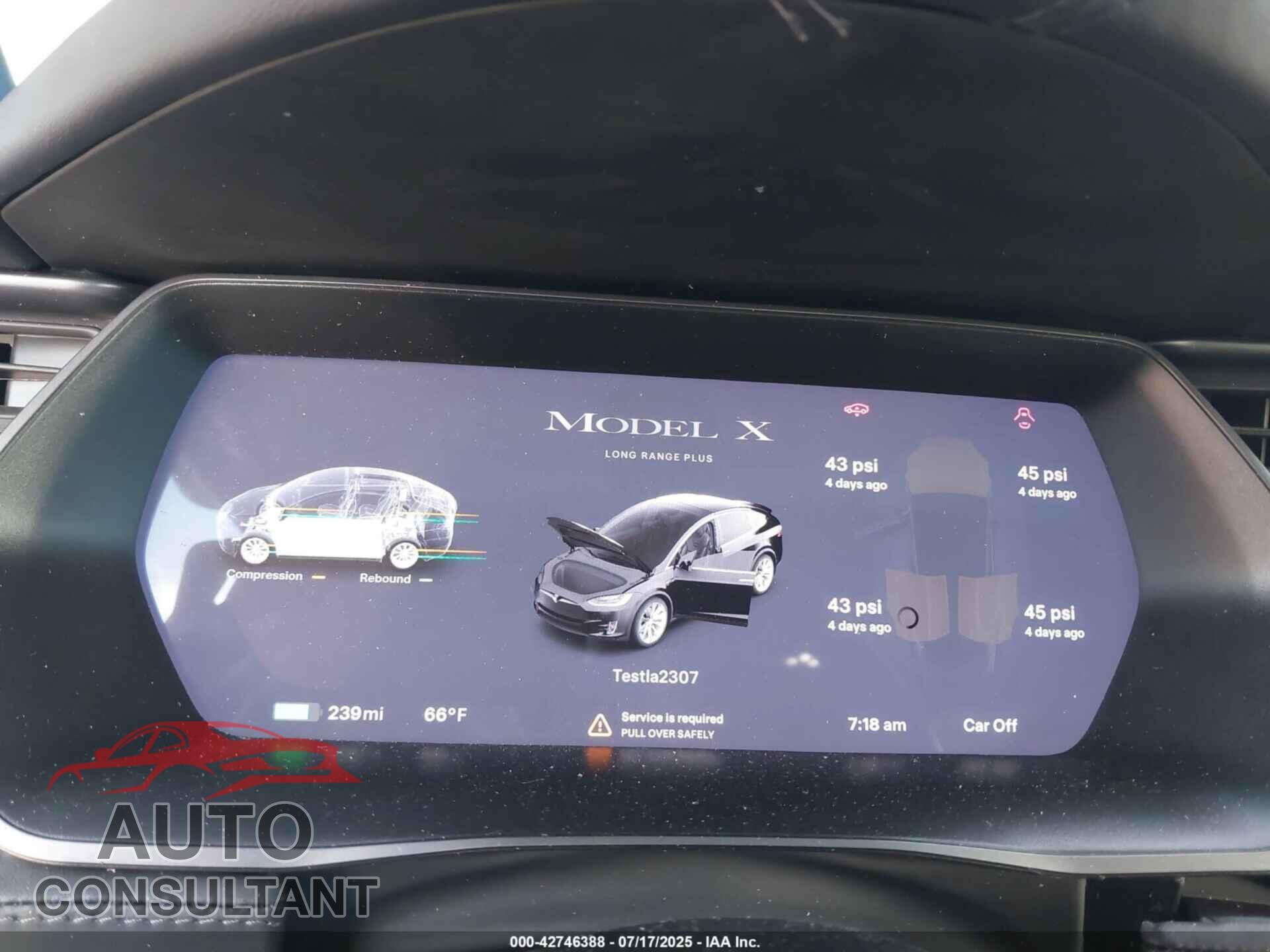 TESLA MODEL X 2020 - 5YJXCBE21LF283025
