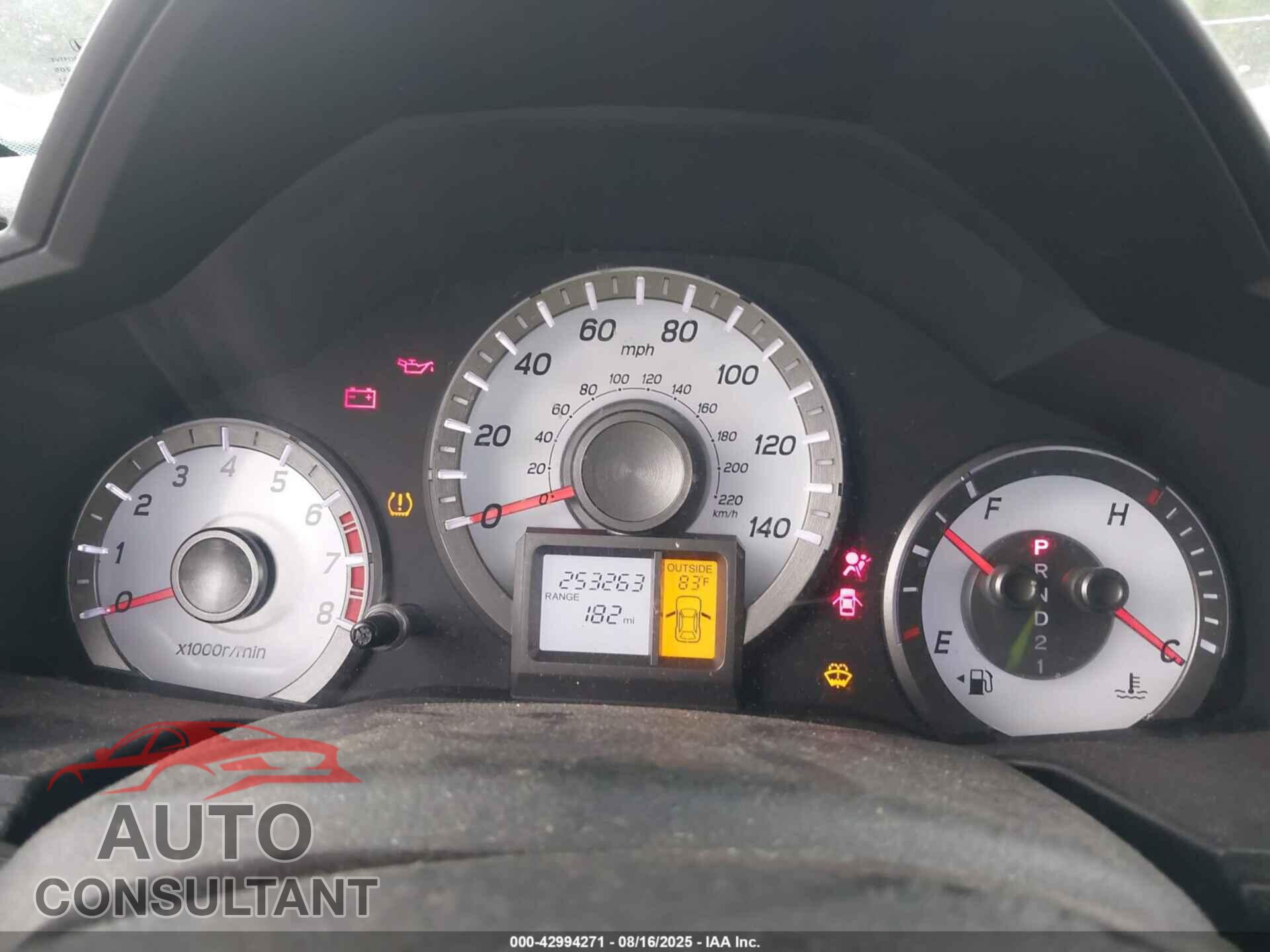 HONDA PILOT 2012 - 5FNYF4H58CB081683