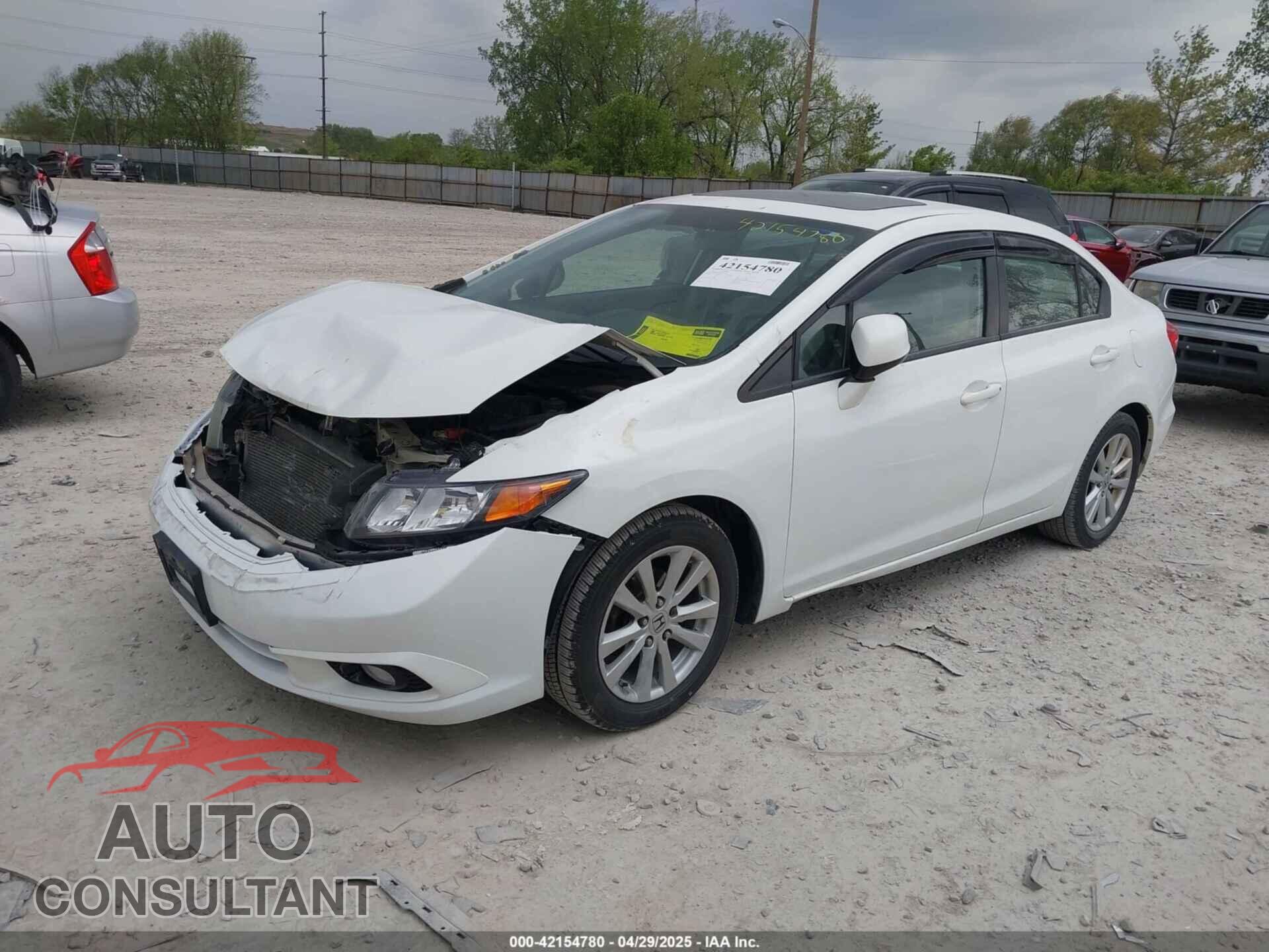 HONDA CIVIC 2012 - 19XFB2F85CE001573