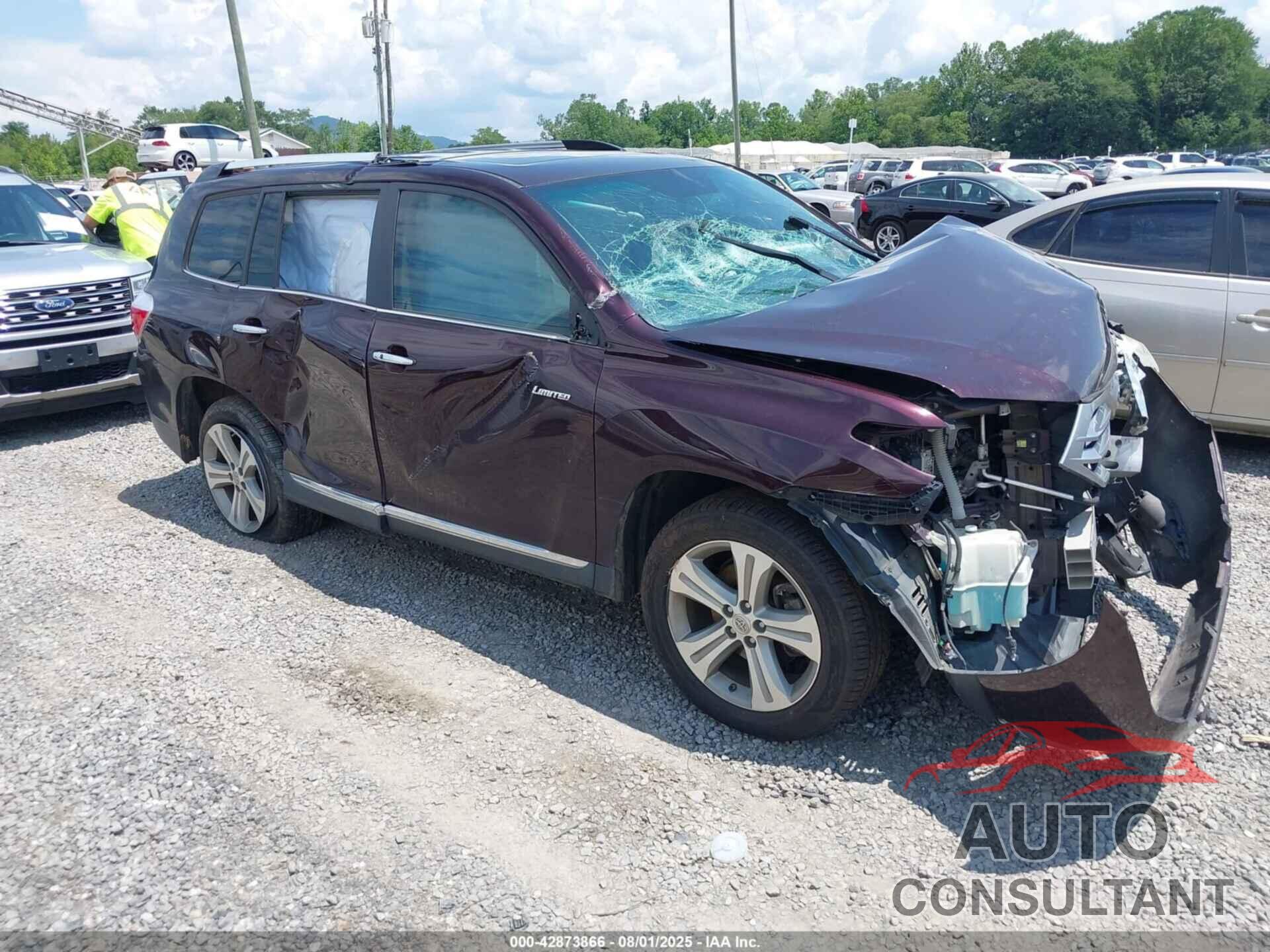 TOYOTA HIGHLANDER 2012 - 5TDDK3EH9CS137175