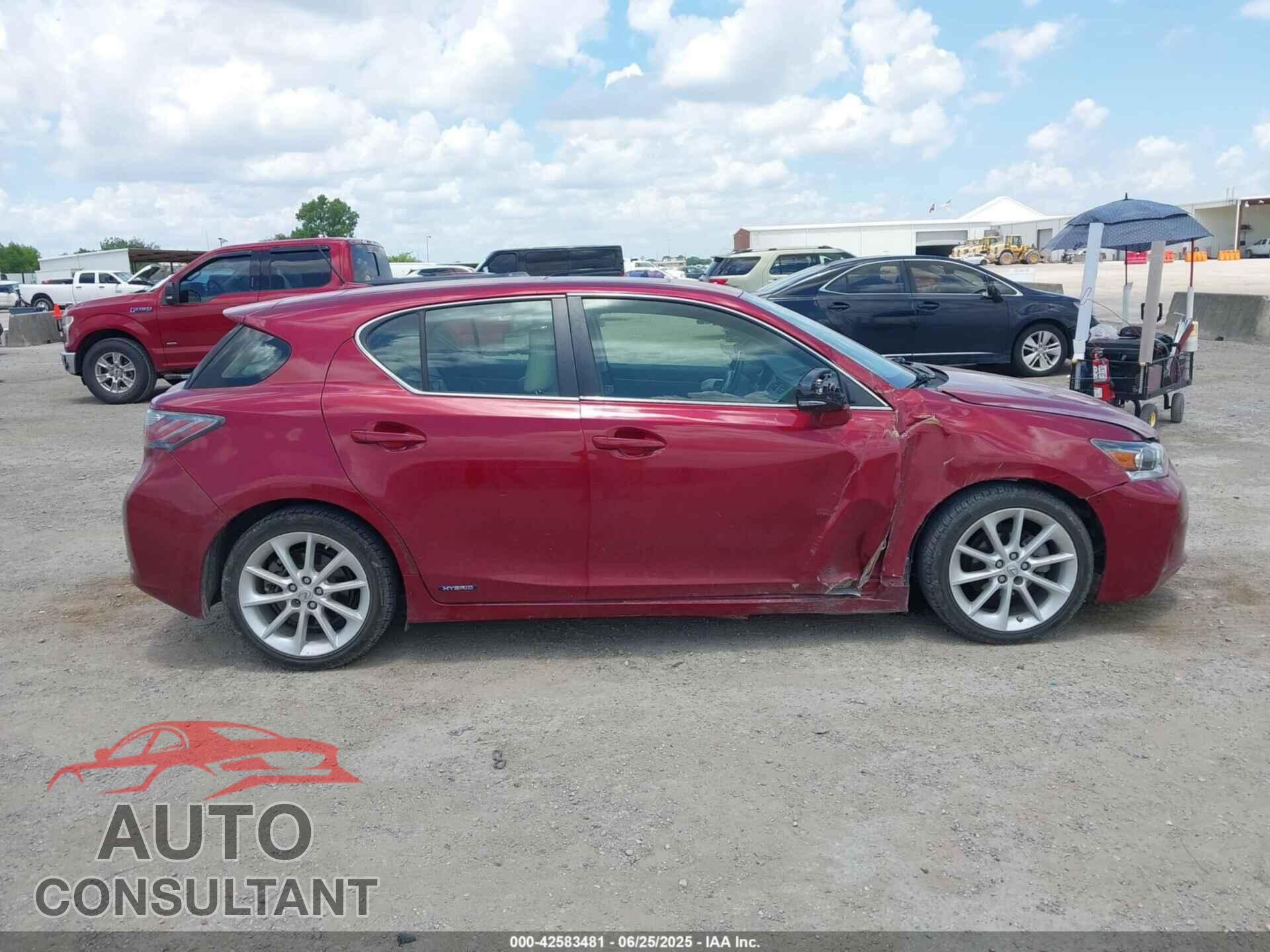 LEXUS CT 200H 2012 - JTHKD5BH8C2075582