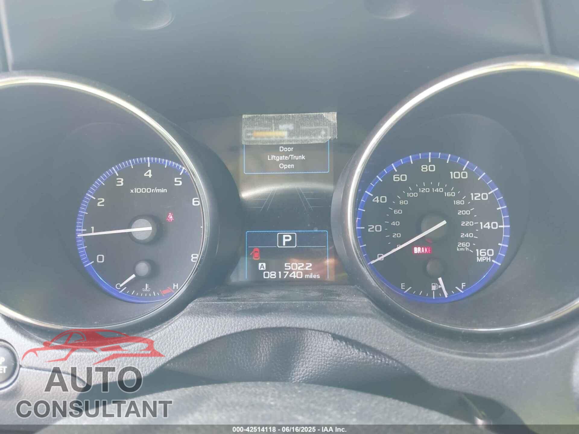 SUBARU OUTBACK 2015 - 4S4BSENCXF3264560