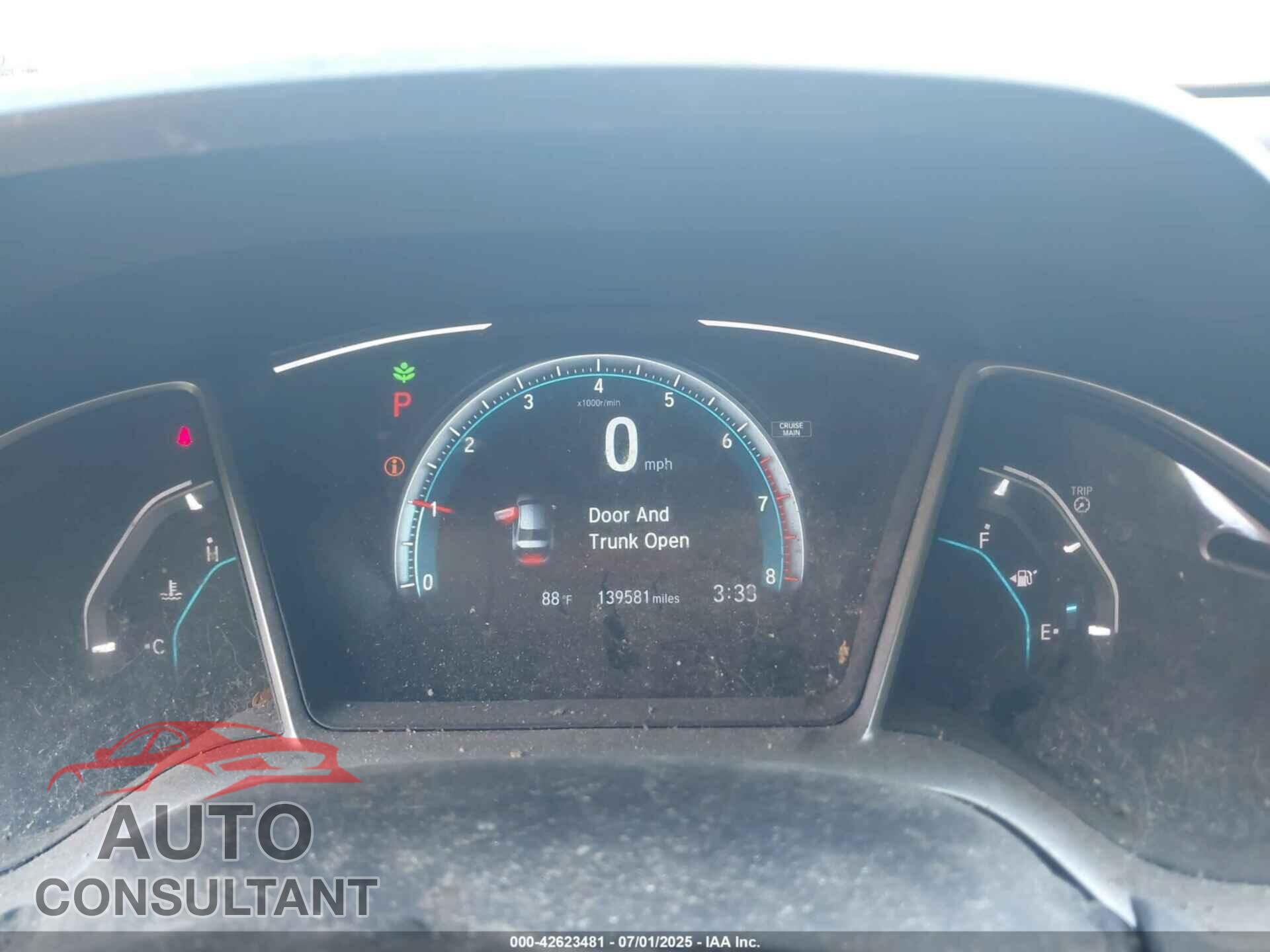HONDA CIVIC 2017 - 19XFC1F31HE033357