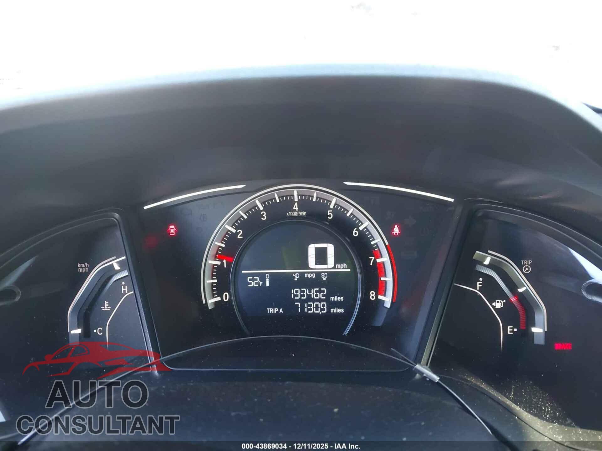 HONDA CIVIC 2017 - 19XFC2E52HE066277