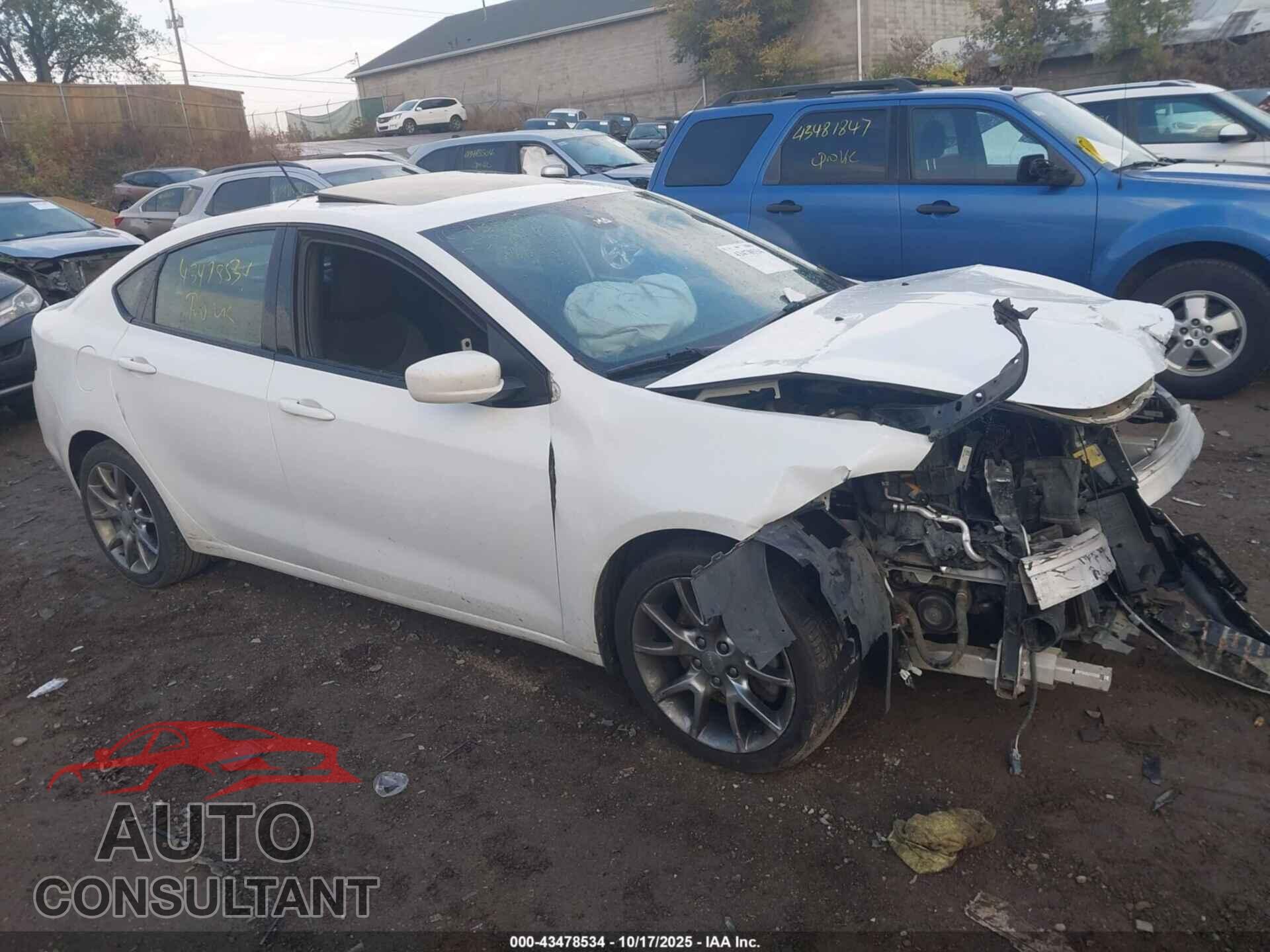 DODGE DART 2015 - 1C3CDFBB7FD182191