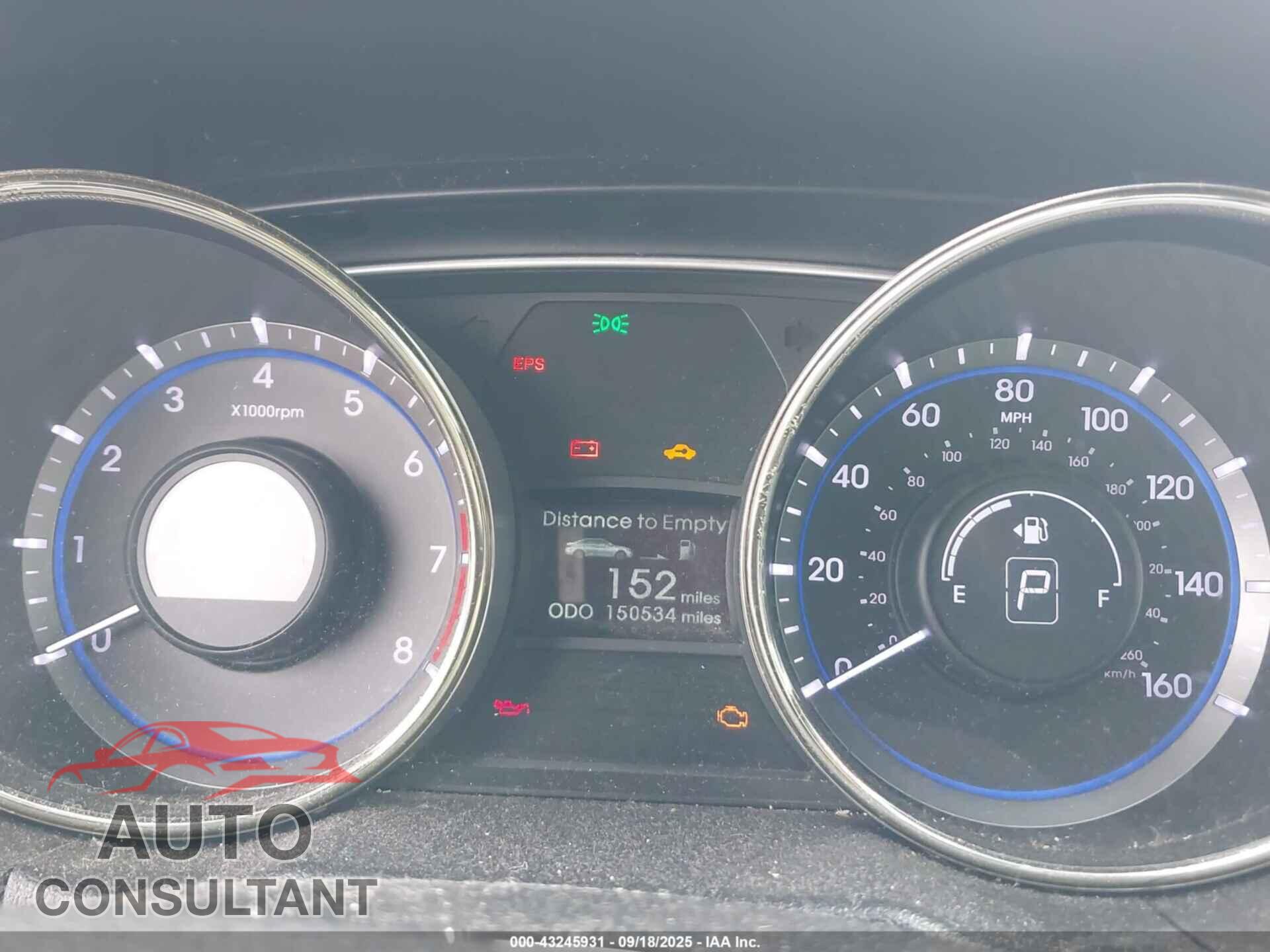 HYUNDAI SONATA 2012 - 5NPEC4AB9CH392441