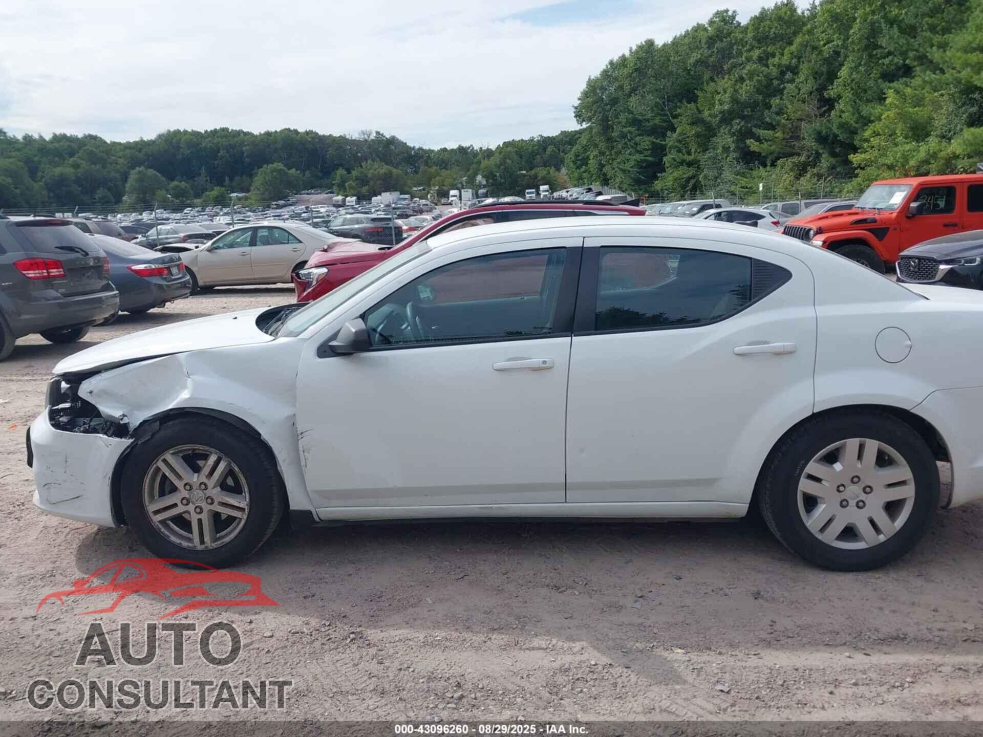 DODGE AVENGER 2012 - 1C3CDZAB1CN310501