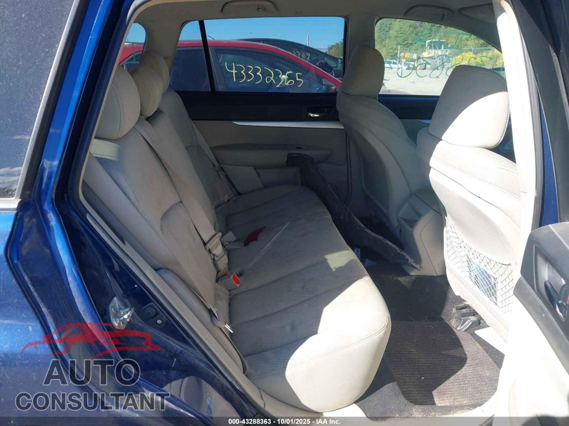 SUBARU OUTBACK 2011 - 4S4BRBCC5B3354741