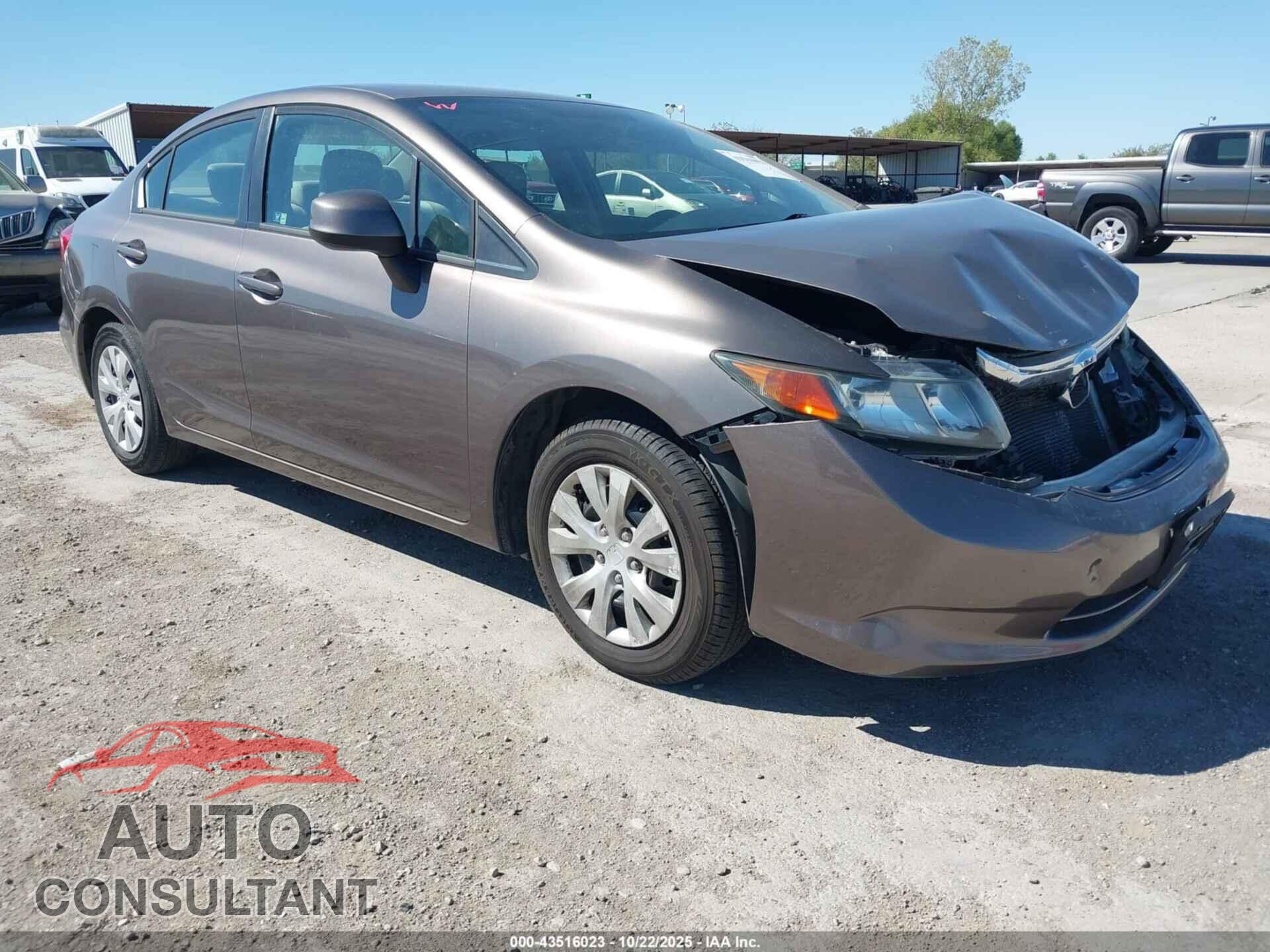 HONDA CIVIC 2012 - 2HGFB2F59CH561673