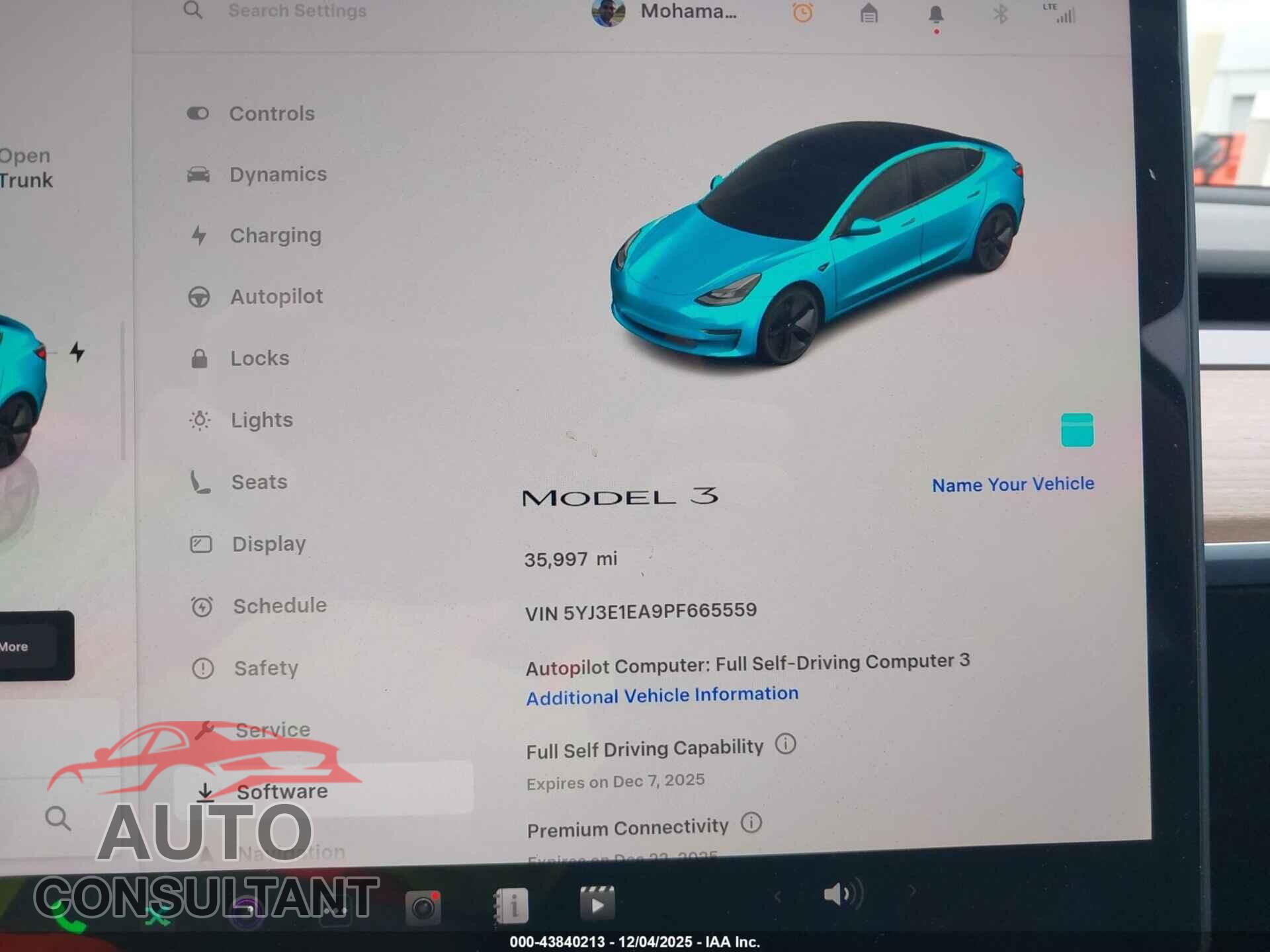 TESLA MODEL 3 2023 - 5YJ3E1EA9PF665559