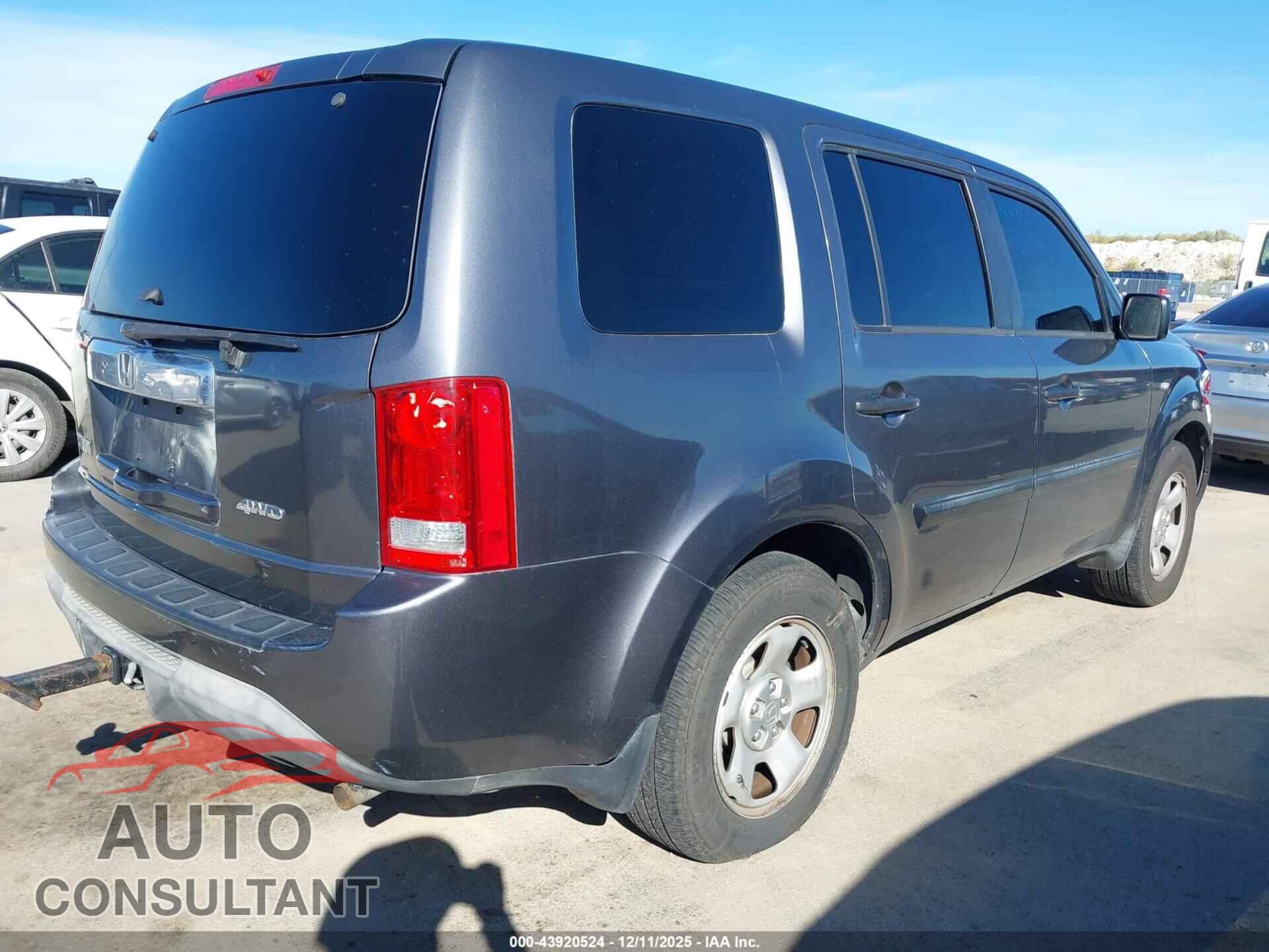 HONDA PILOT 2012 - 5FNYF4H29CB036743