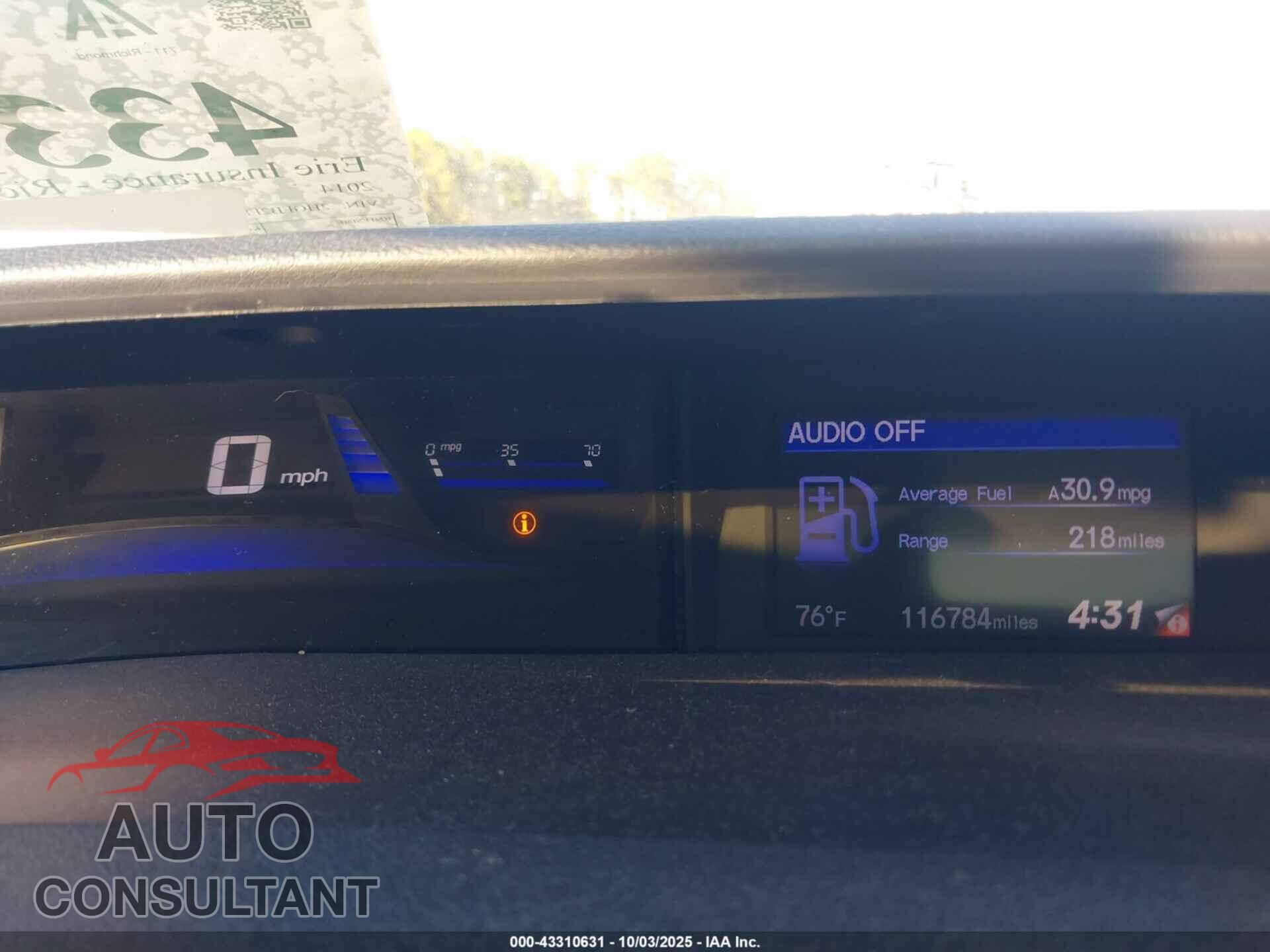 HONDA CIVIC 2014 - 2HGFB2F83EH524924