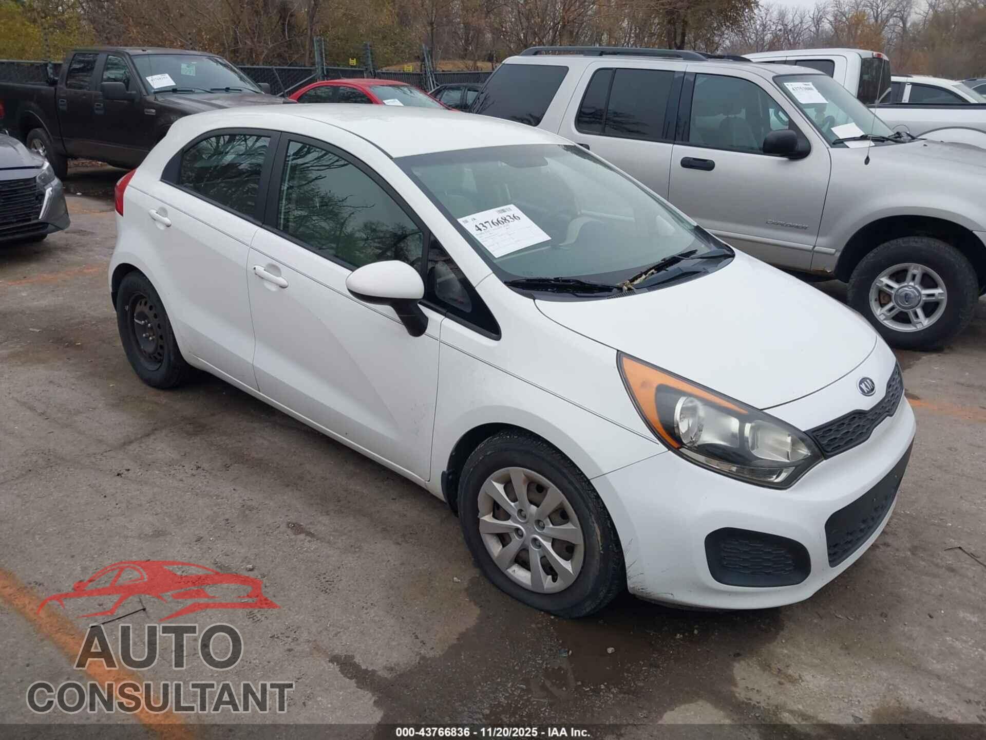 KIA RIO5 2012 - KNADM5A30C6027760