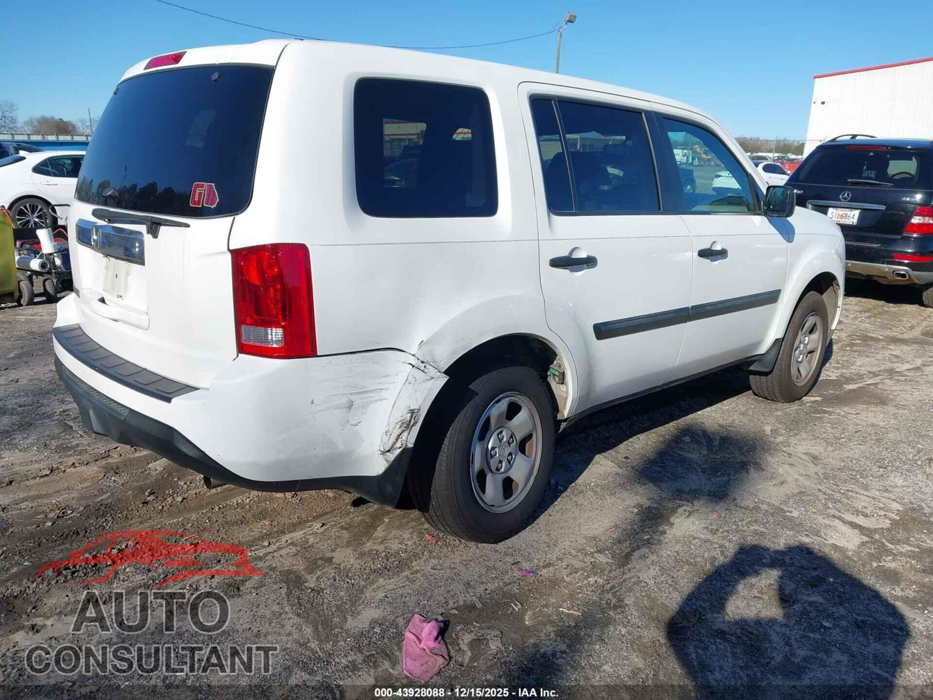 HONDA PILOT 2013 - 5FNYF3H22DB036238