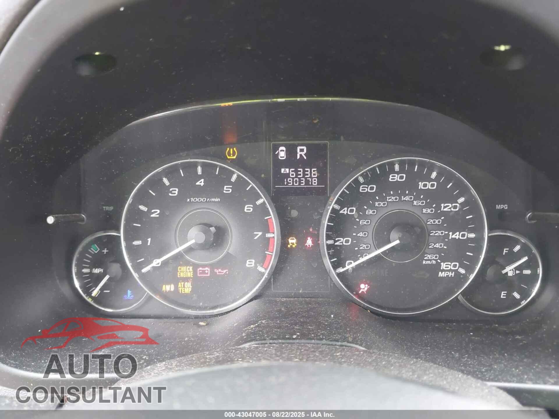 SUBARU OUTBACK 2012 - 4S4BRDLC0C2216432
