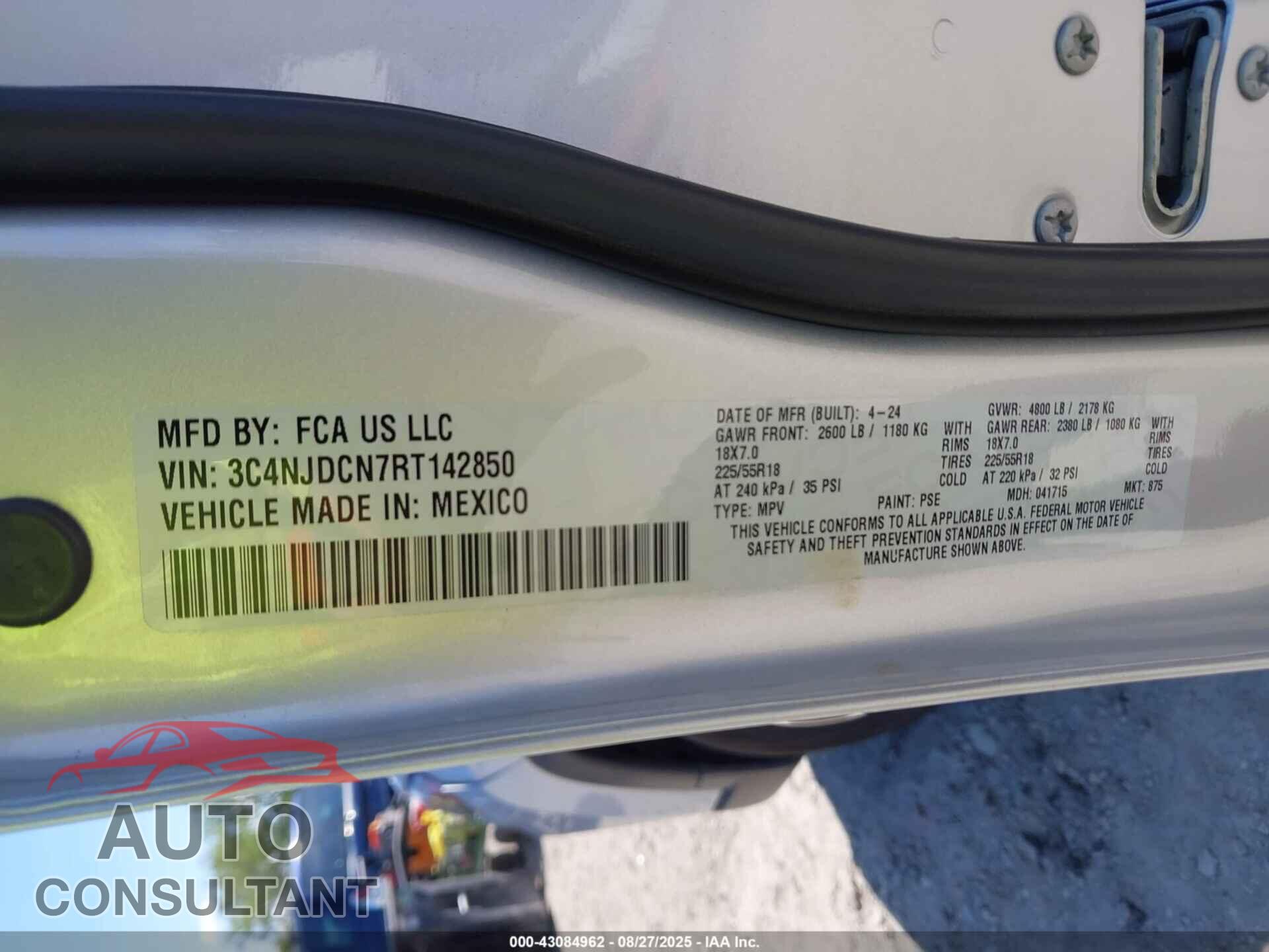 JEEP COMPASS 2024 - 3C4NJDCN7RT142850