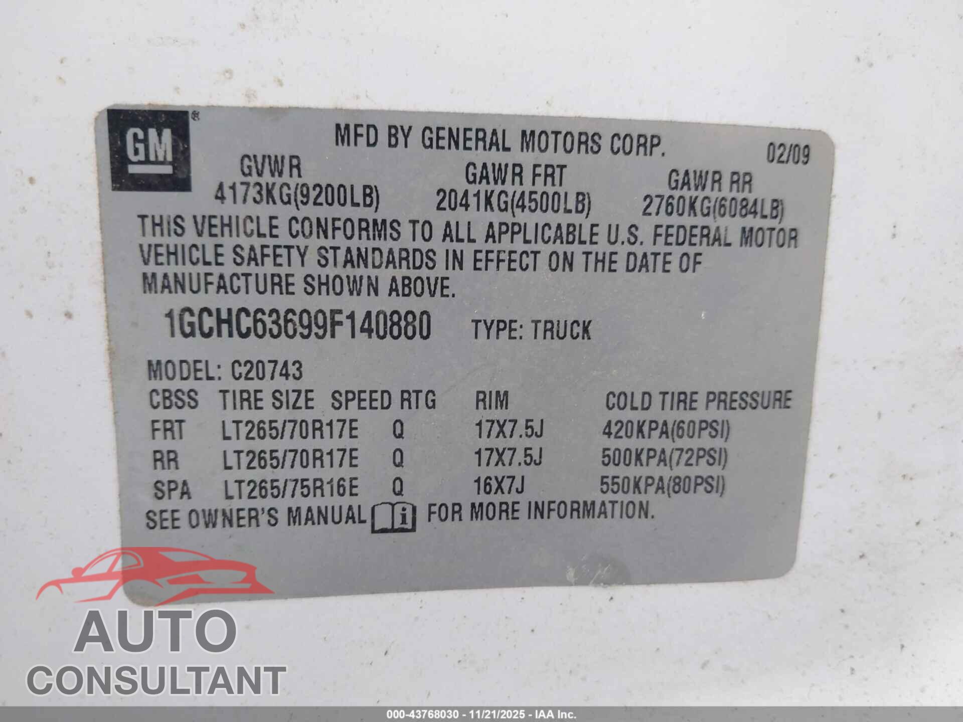 CHEVROLET SILVERADO 2500HD 2009 - 1GCHC63699F140880