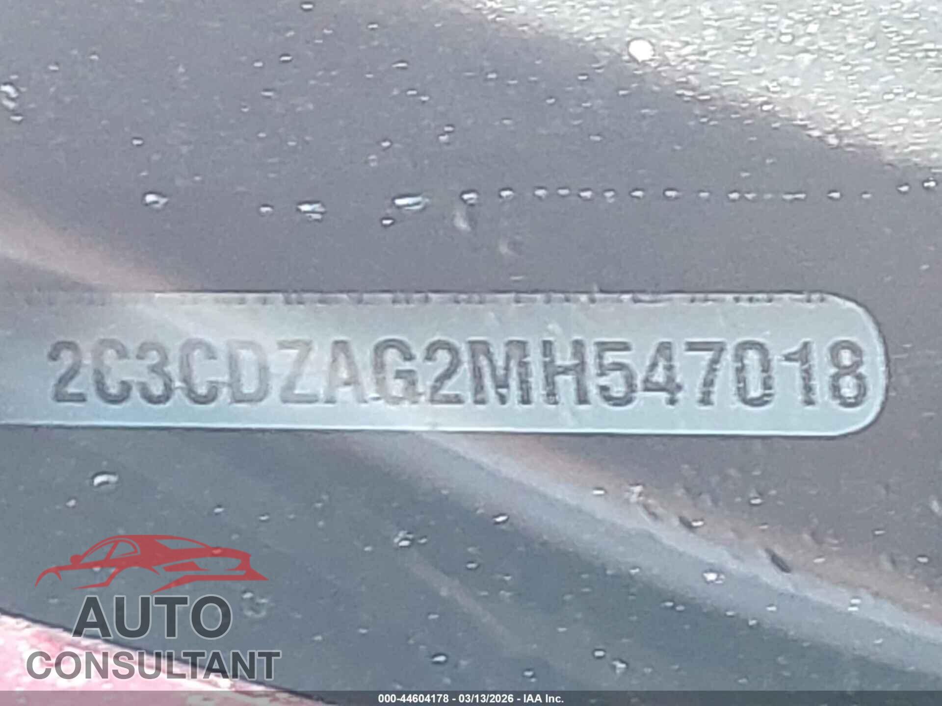 DODGE CHALLENGER 2021 - 2C3CDZAG2MH547018
