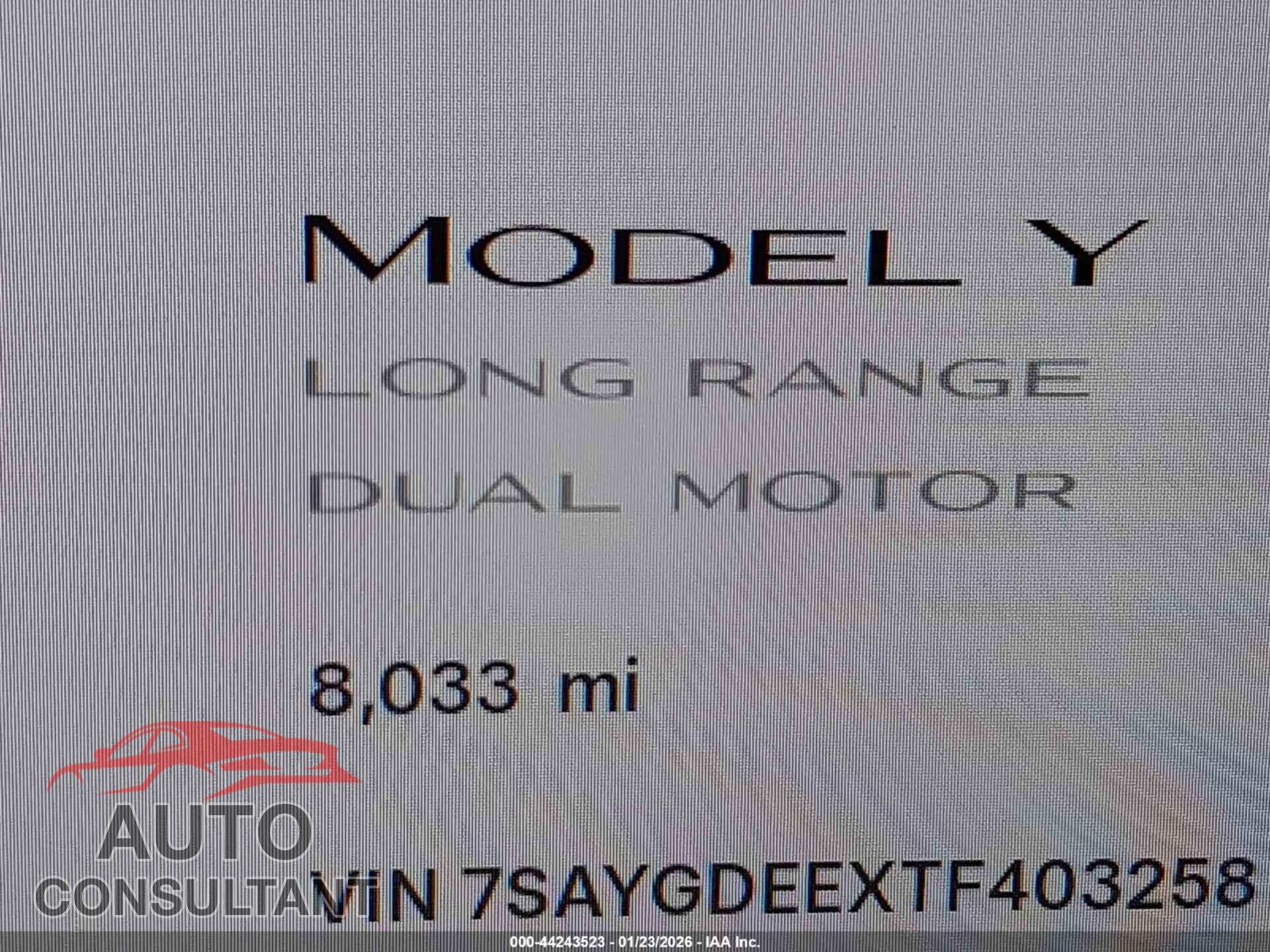 TESLA MODEL Y 2026 - 7SAYGDEEXTF403258