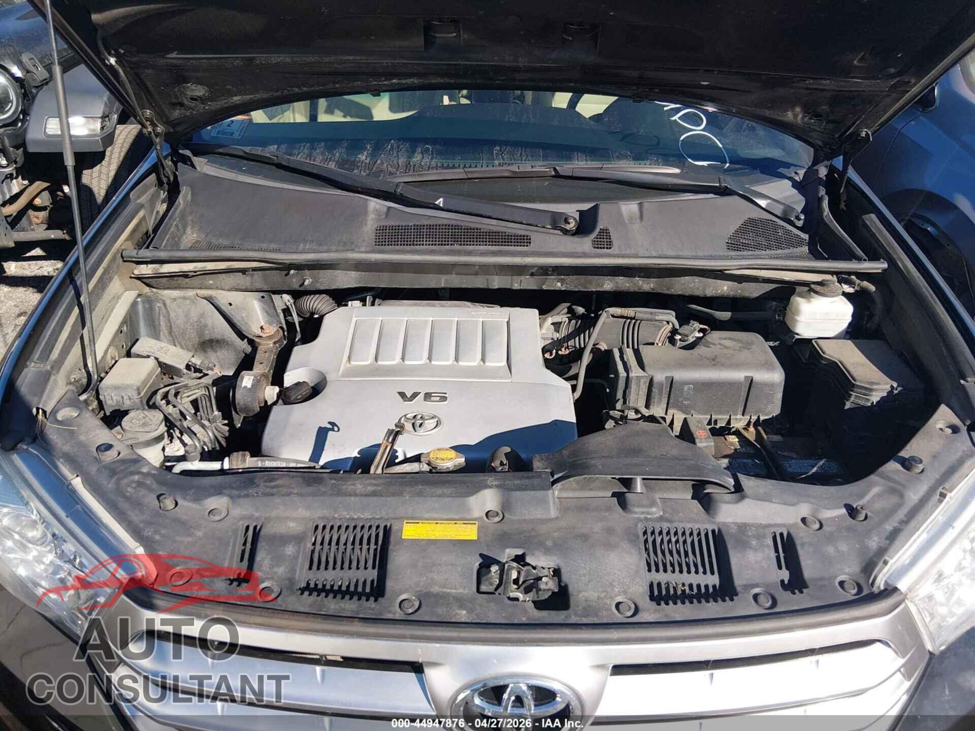 TOYOTA HIGHLANDER 2012 - 5TDBK3EH6CS134533