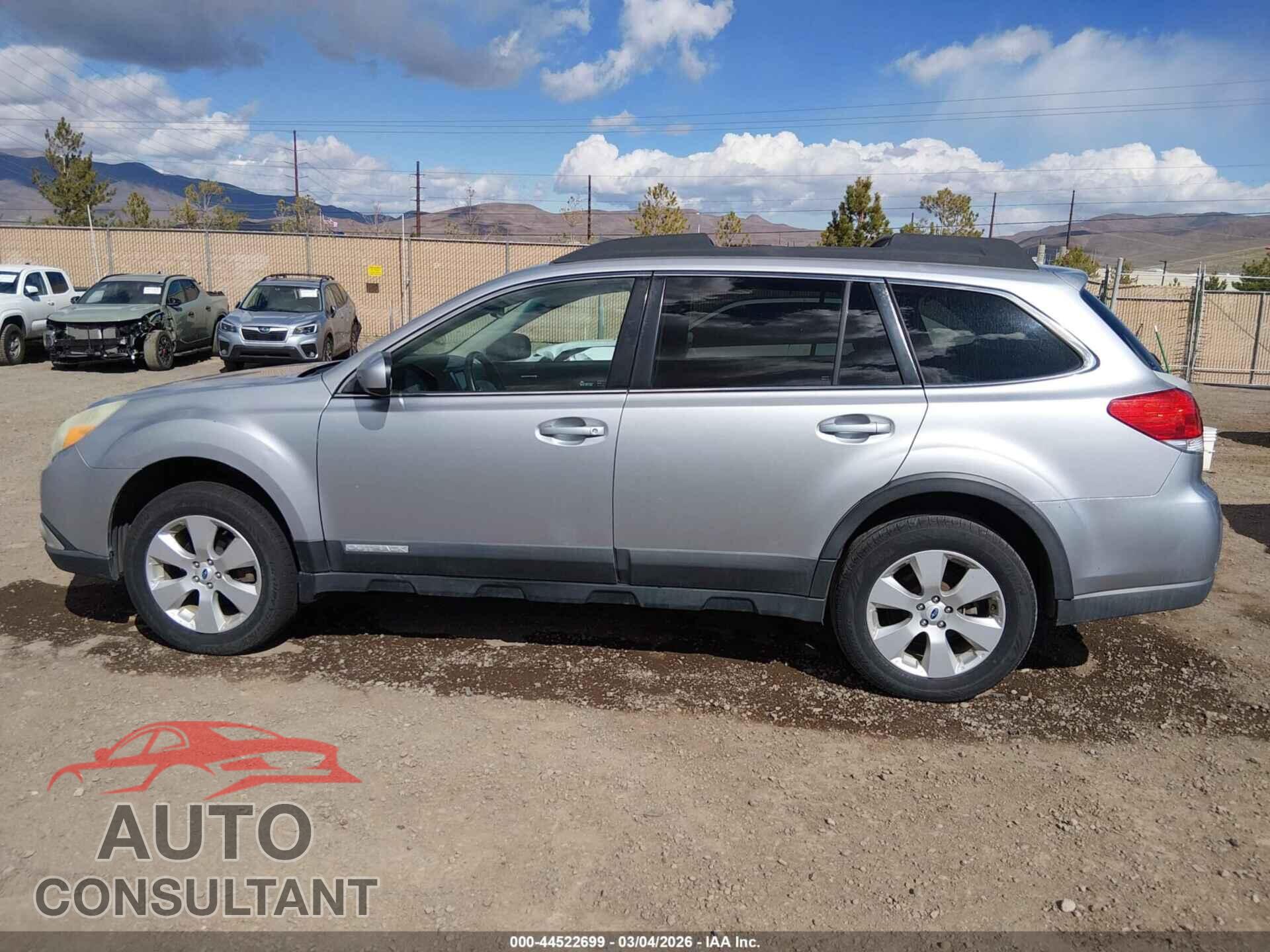 SUBARU OUTBACK 2012 - 4S4BRBLCXC3273574