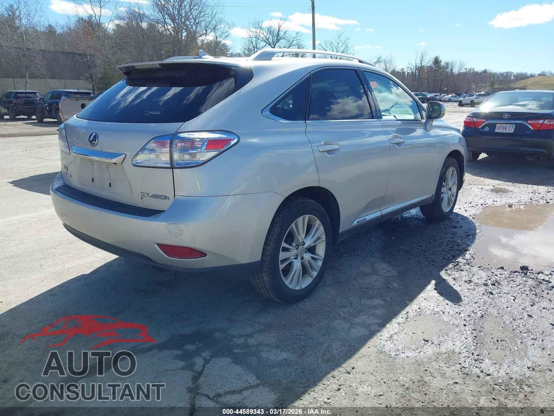 LEXUS RX 450H 2010 - JTJBC1BA3A2014392