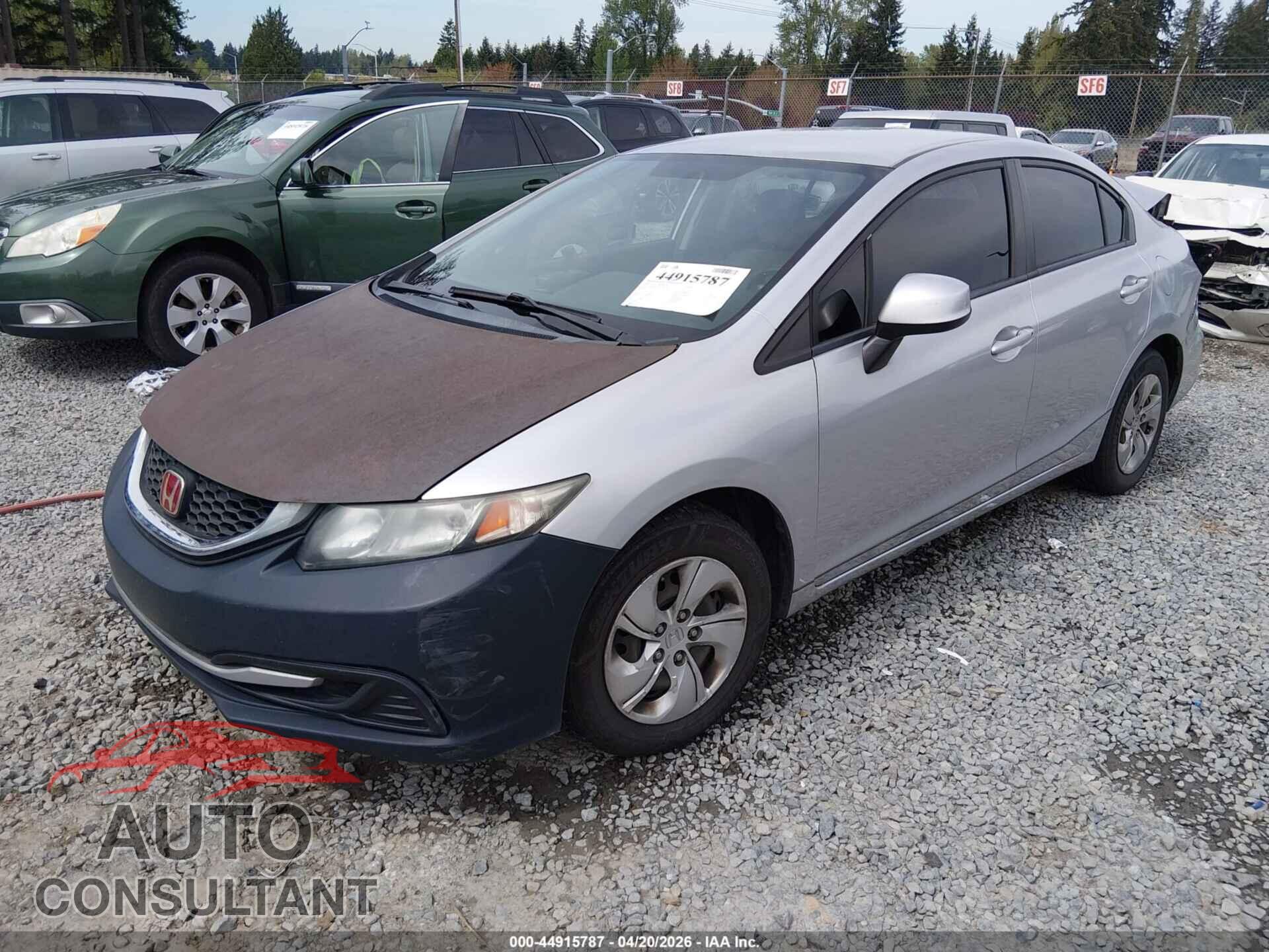 HONDA CIVIC 2013 - 19XFB2F58DE219983