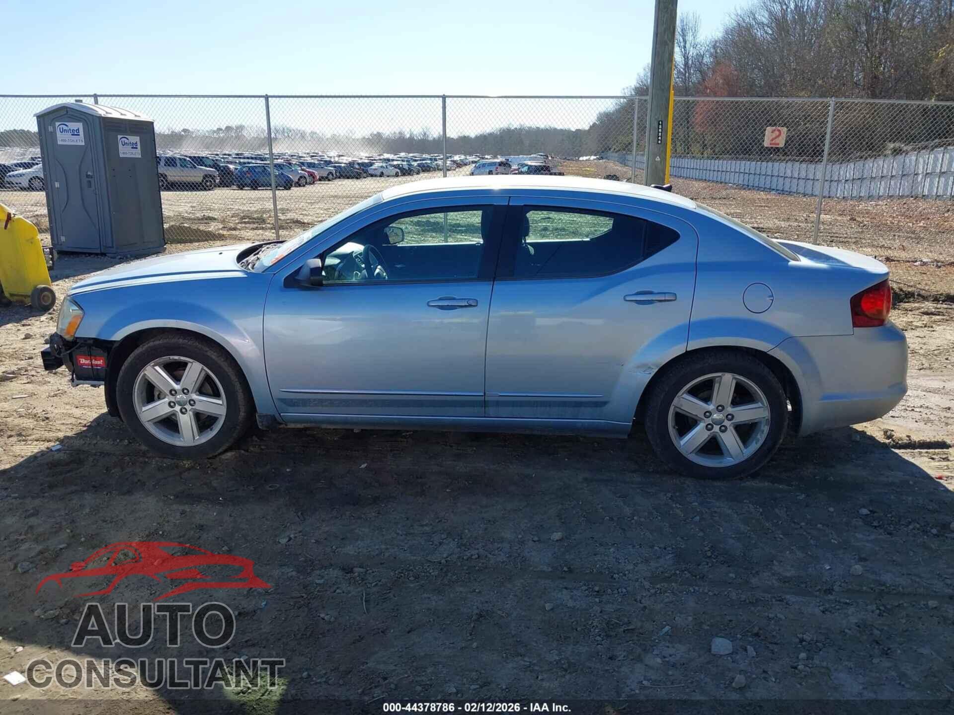DODGE AVENGER 2013 - 1C3CDZAB9DN741492