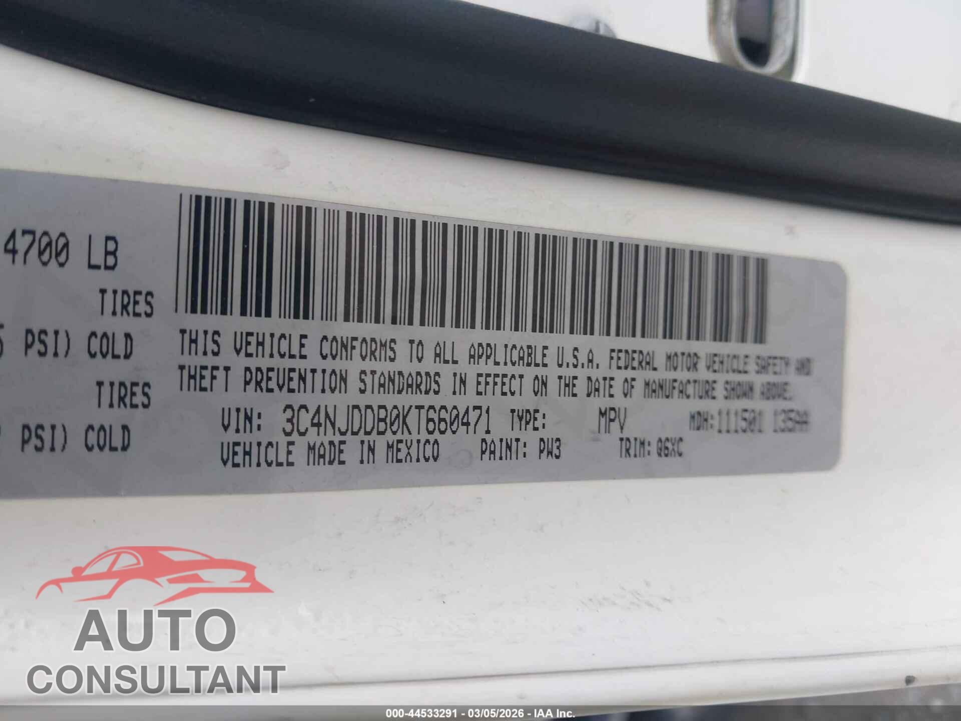 JEEP COMPASS 2019 - 3C4NJDDB0KT660471