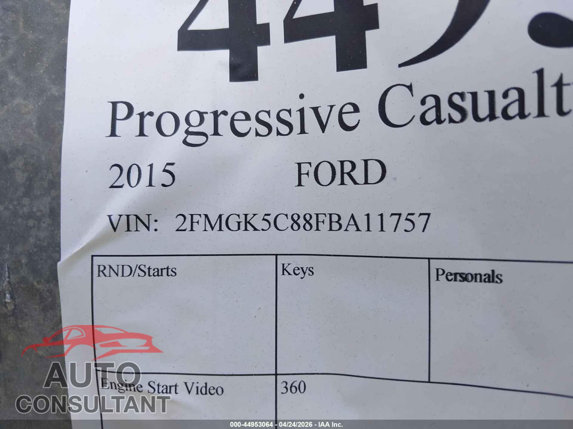 FORD FLEX 2015 - 2FMGK5C88FBA11757