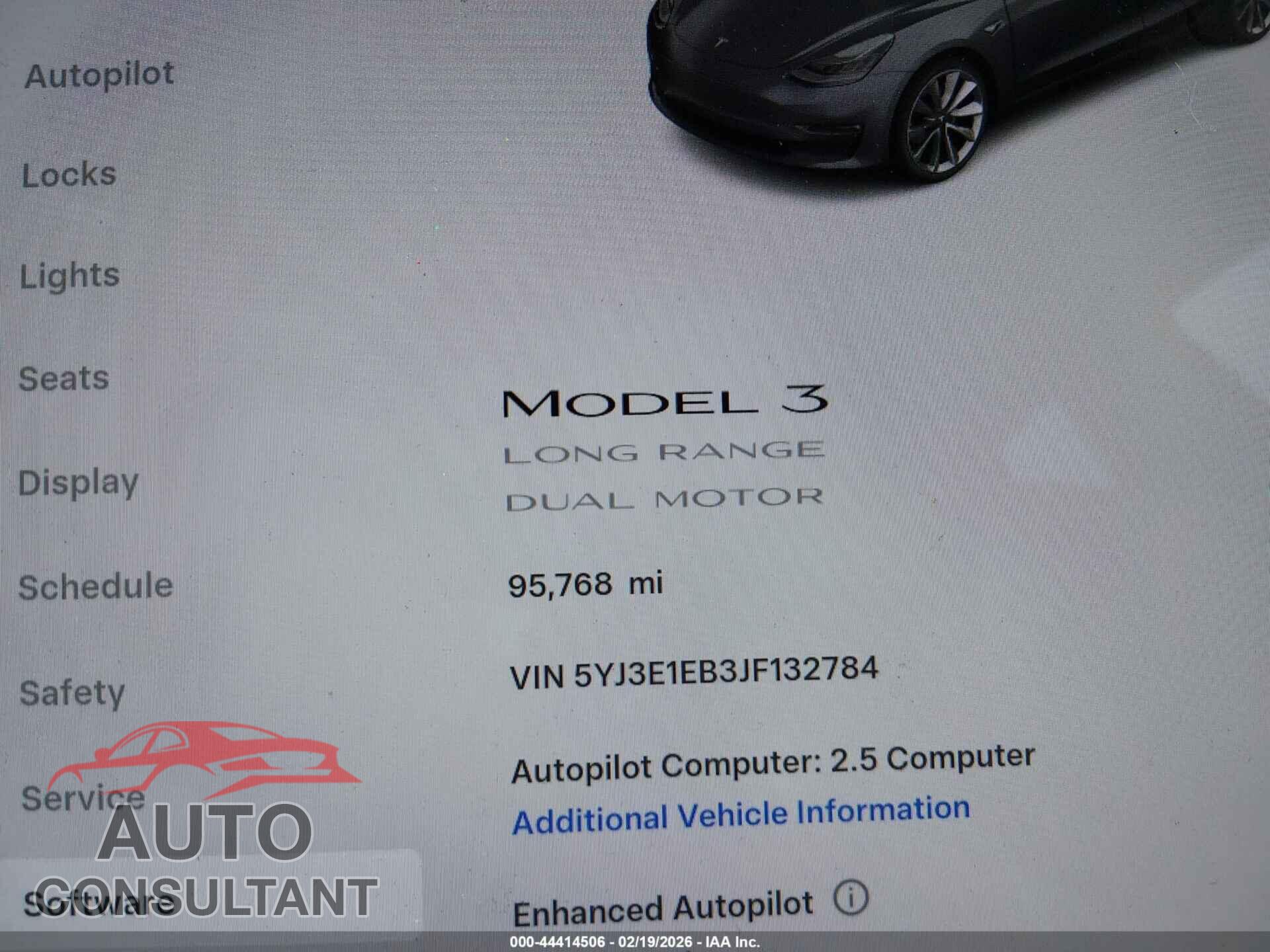 TESLA MODEL 3 2018 - 5YJ3E1EB3JF132784