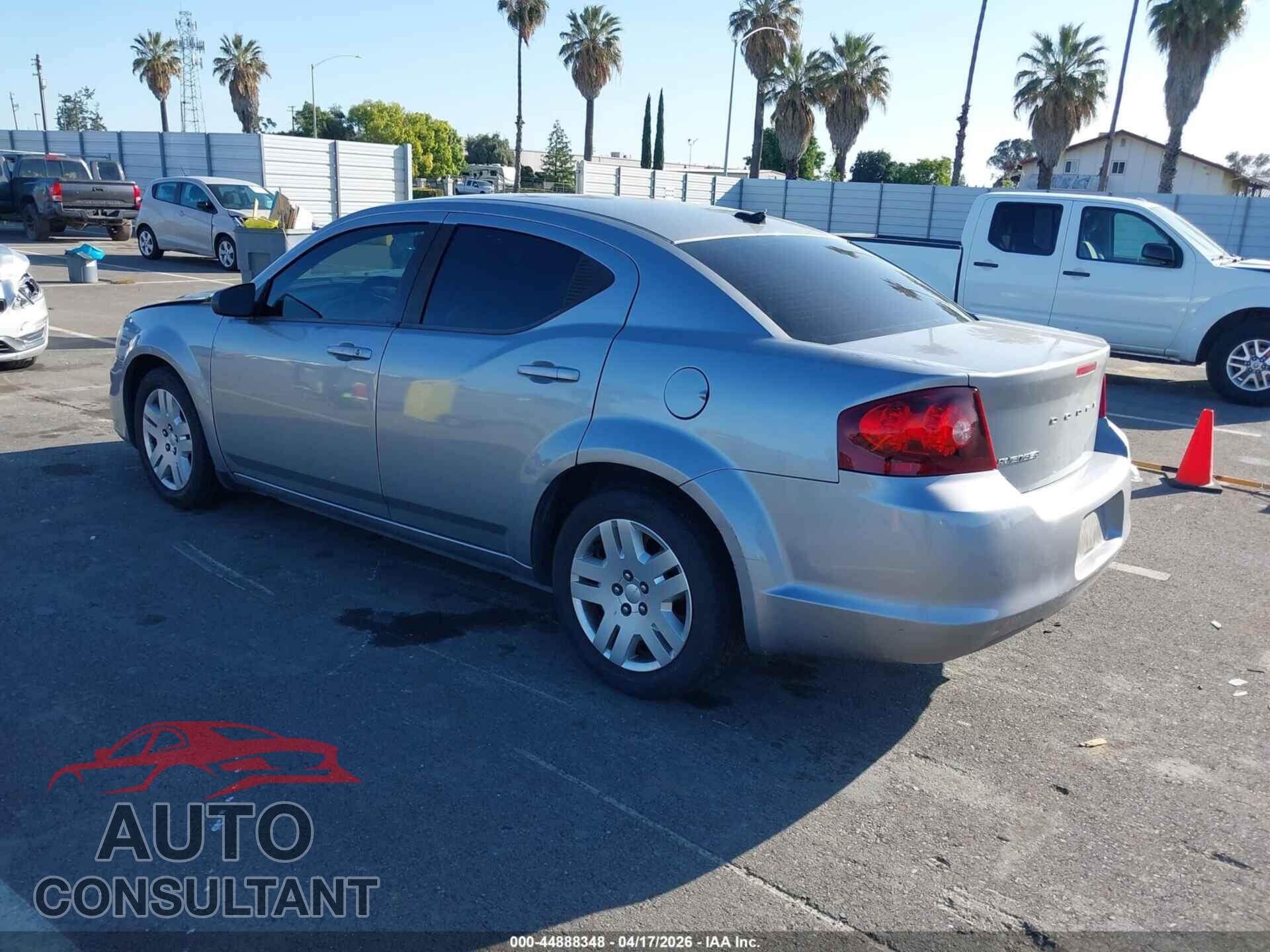 DODGE AVENGER 2013 - 1C3CDZAB0DN741929
