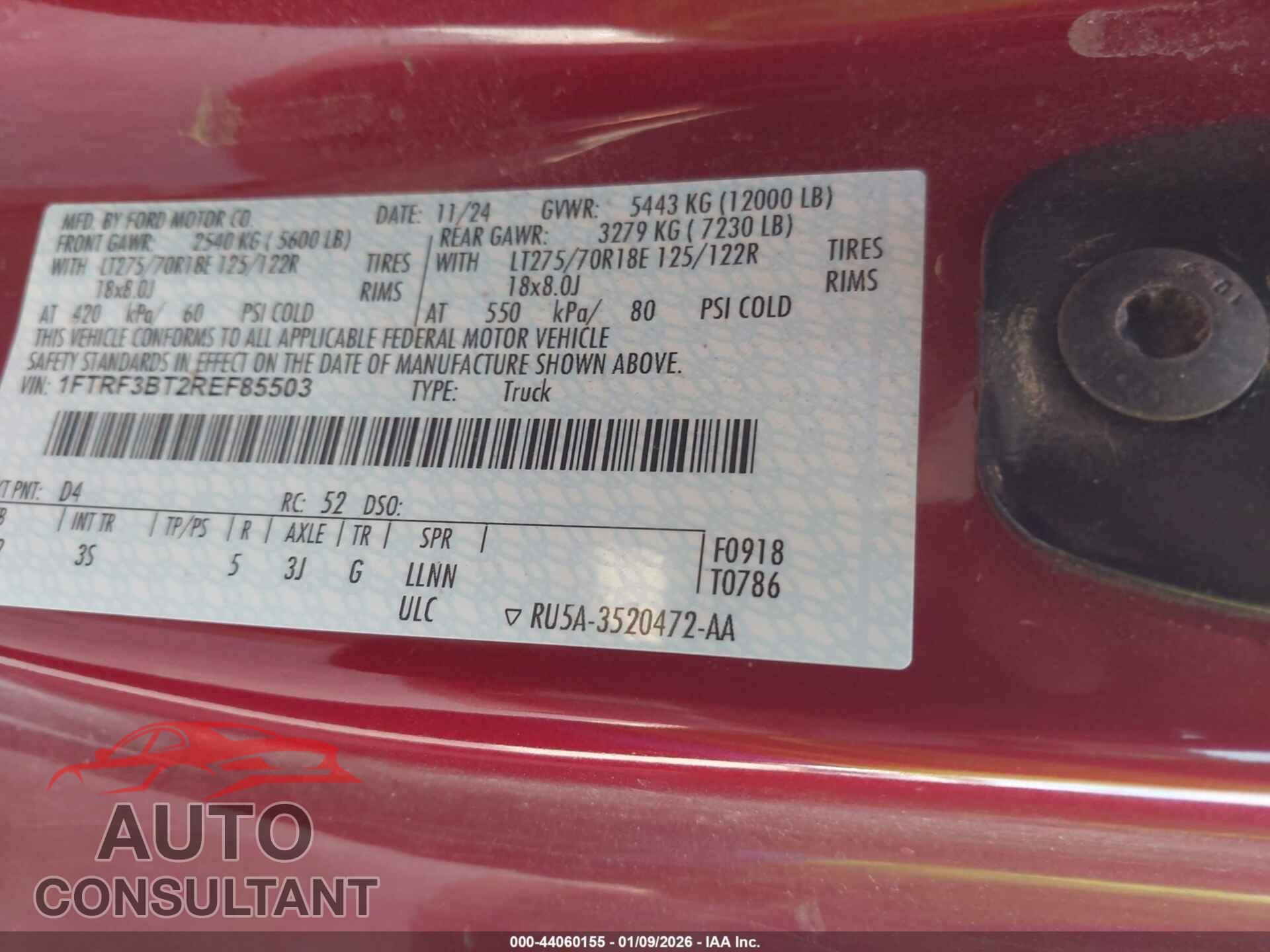 FORD F-350 2024 - 1FTRF3BT2REF85503