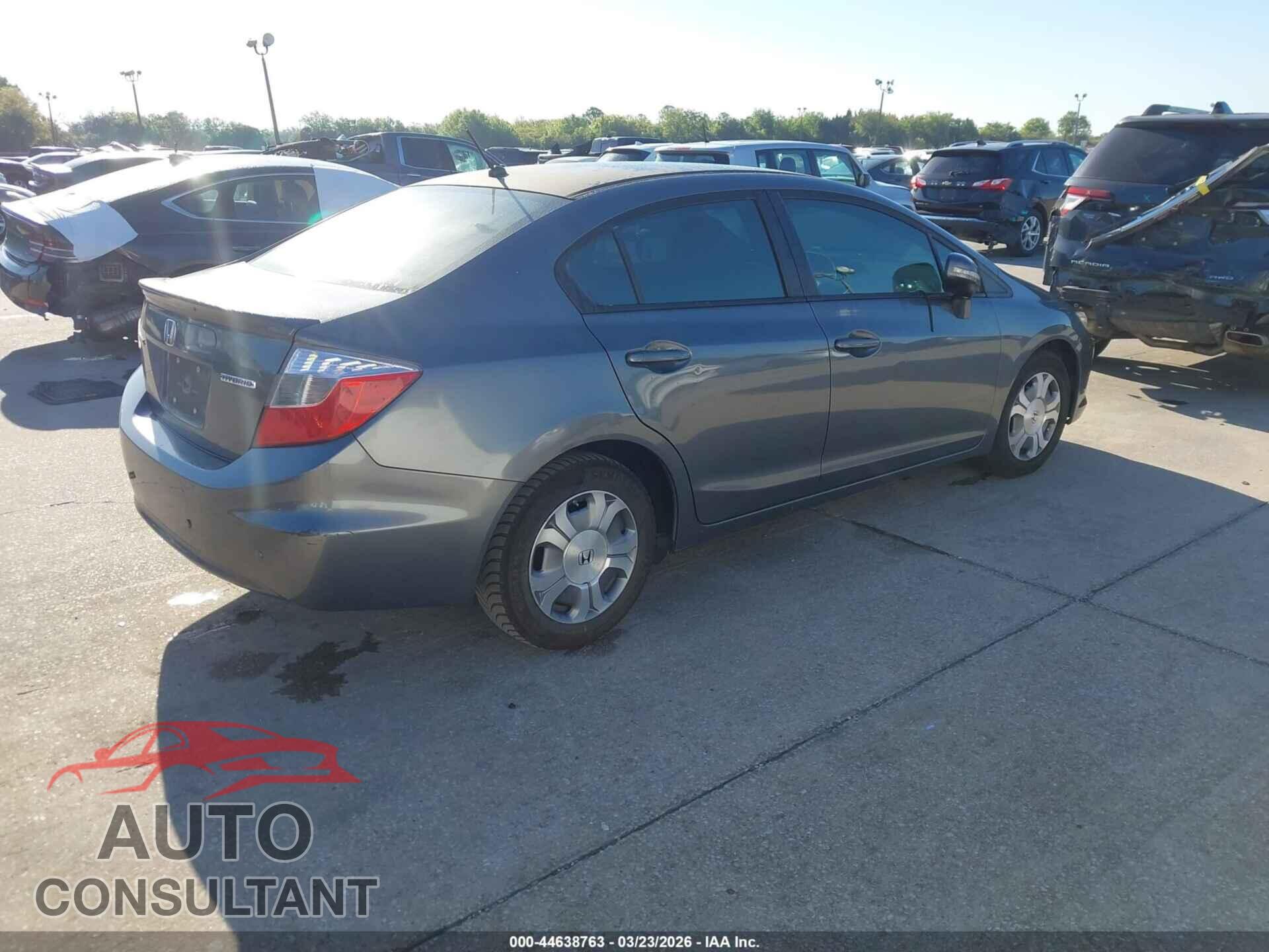 HONDA CIVIC HYBRID 2012 - JHMFB4F23CS003311