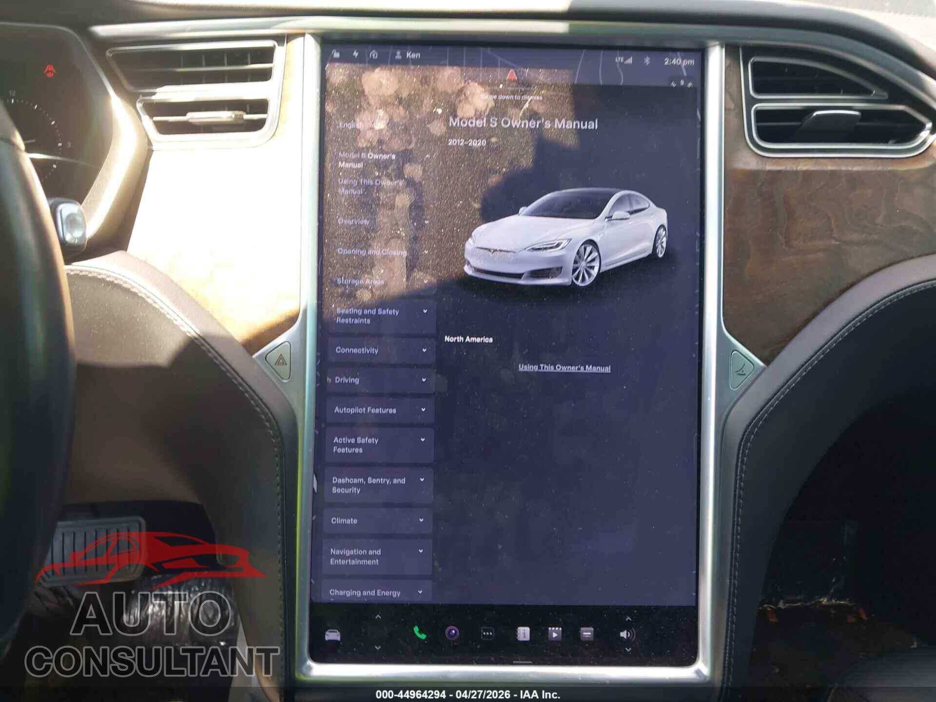 TESLA MODEL S 2016 - 5YJSA1E16GF154821