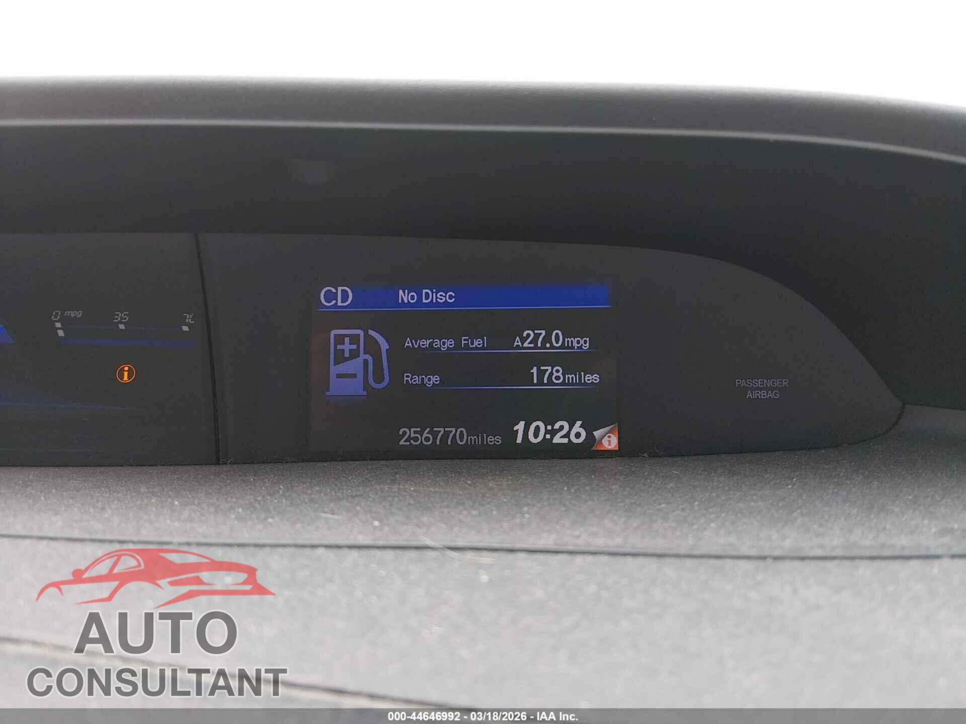 HONDA CIVIC 2012 - 19XFB2F58CE012217