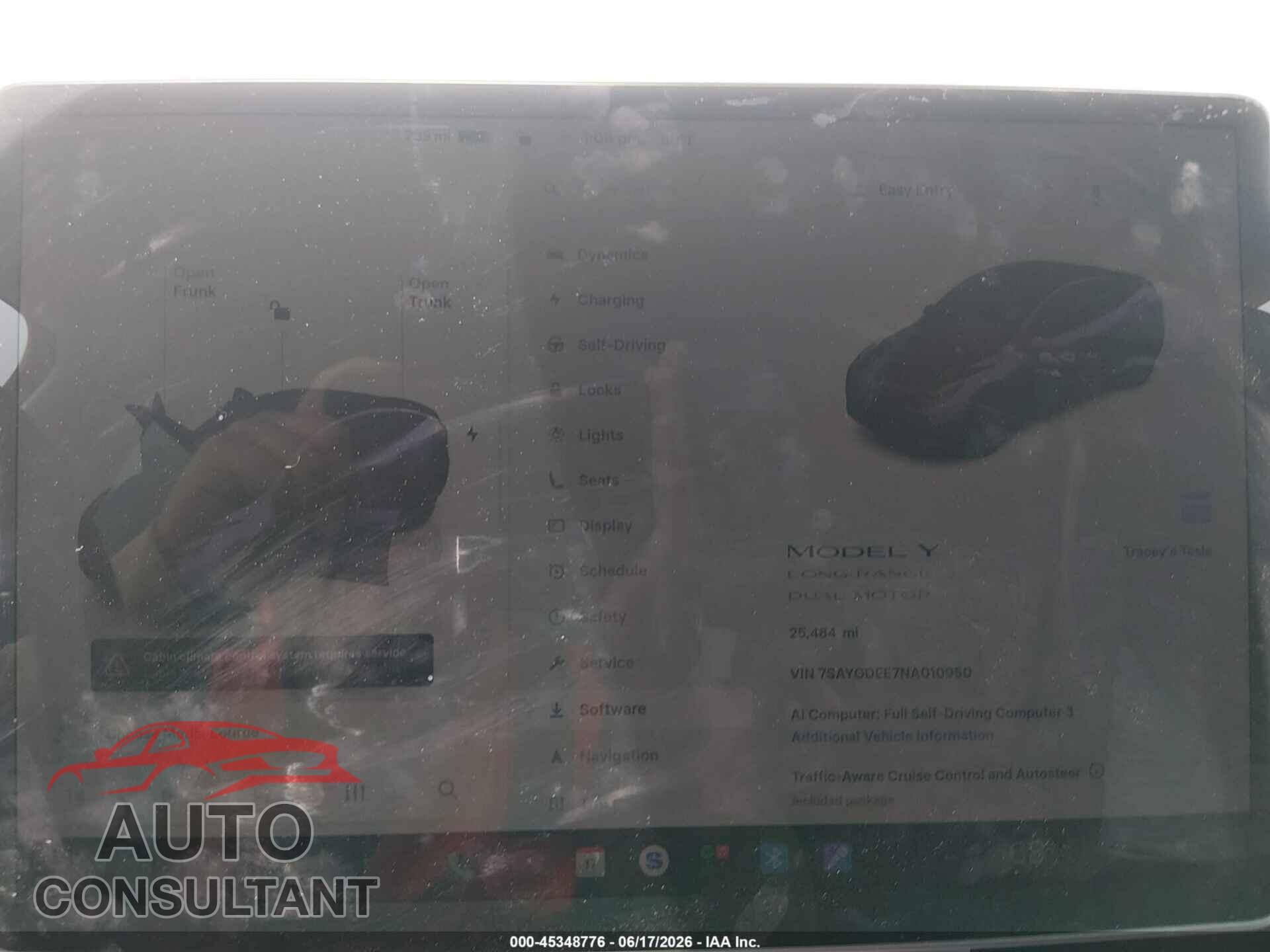 TESLA MODEL Y 2022 - 7SAYGDEE7NA010950