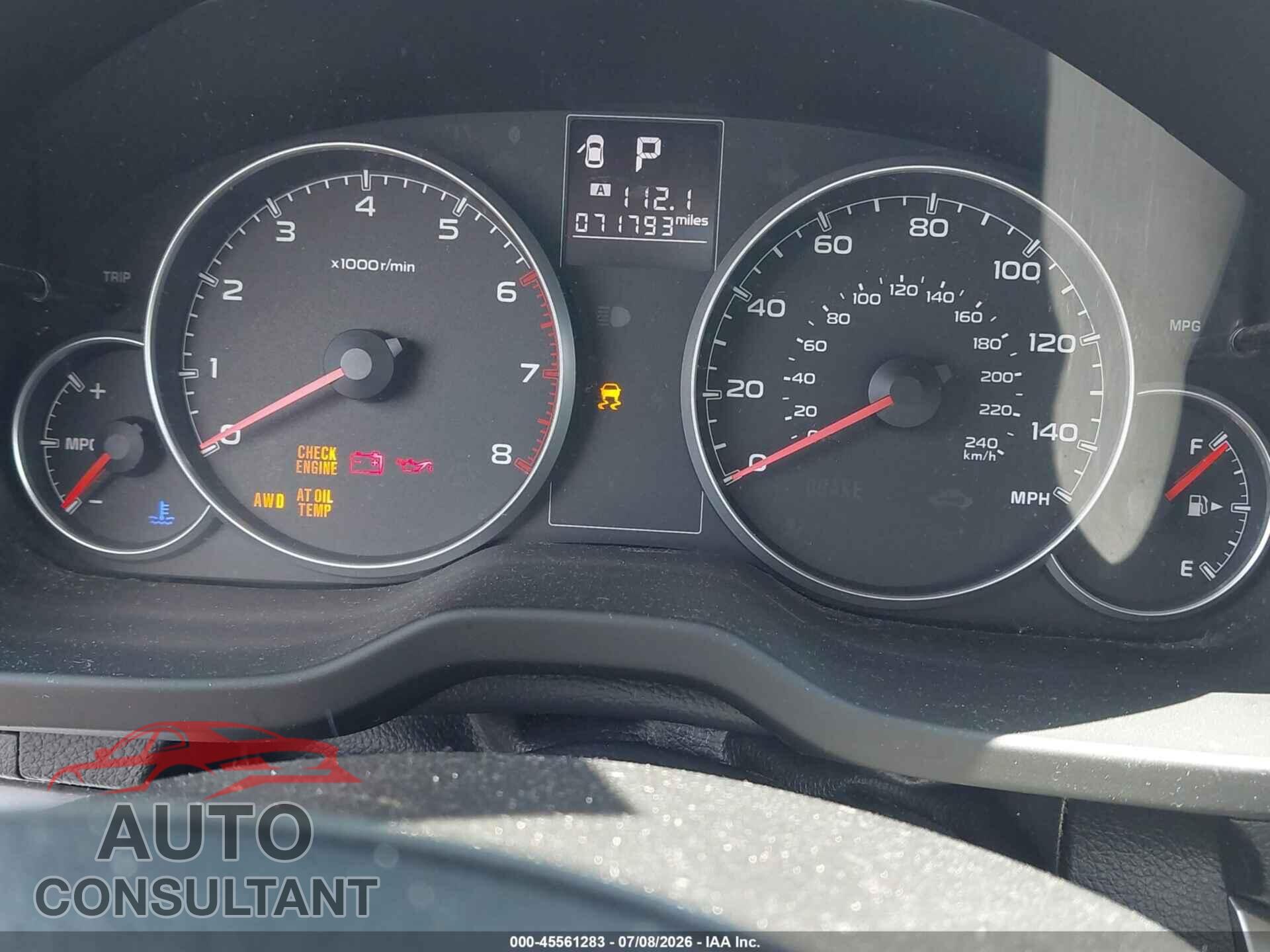 SUBARU LEGACY 2014 - 4S3BMCA65E3035656