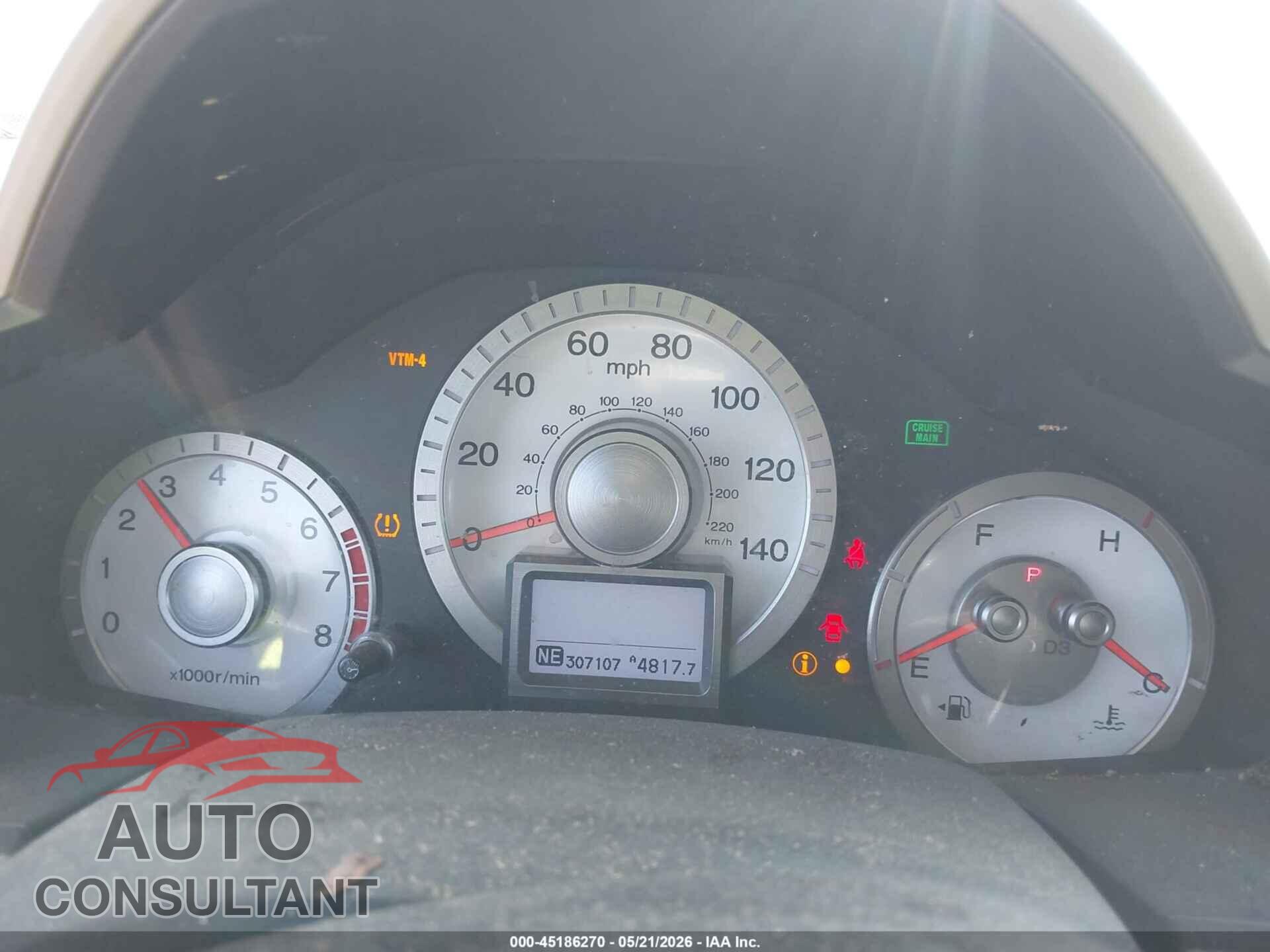 HONDA PILOT 2010 - 5FNYF4H98AB019989