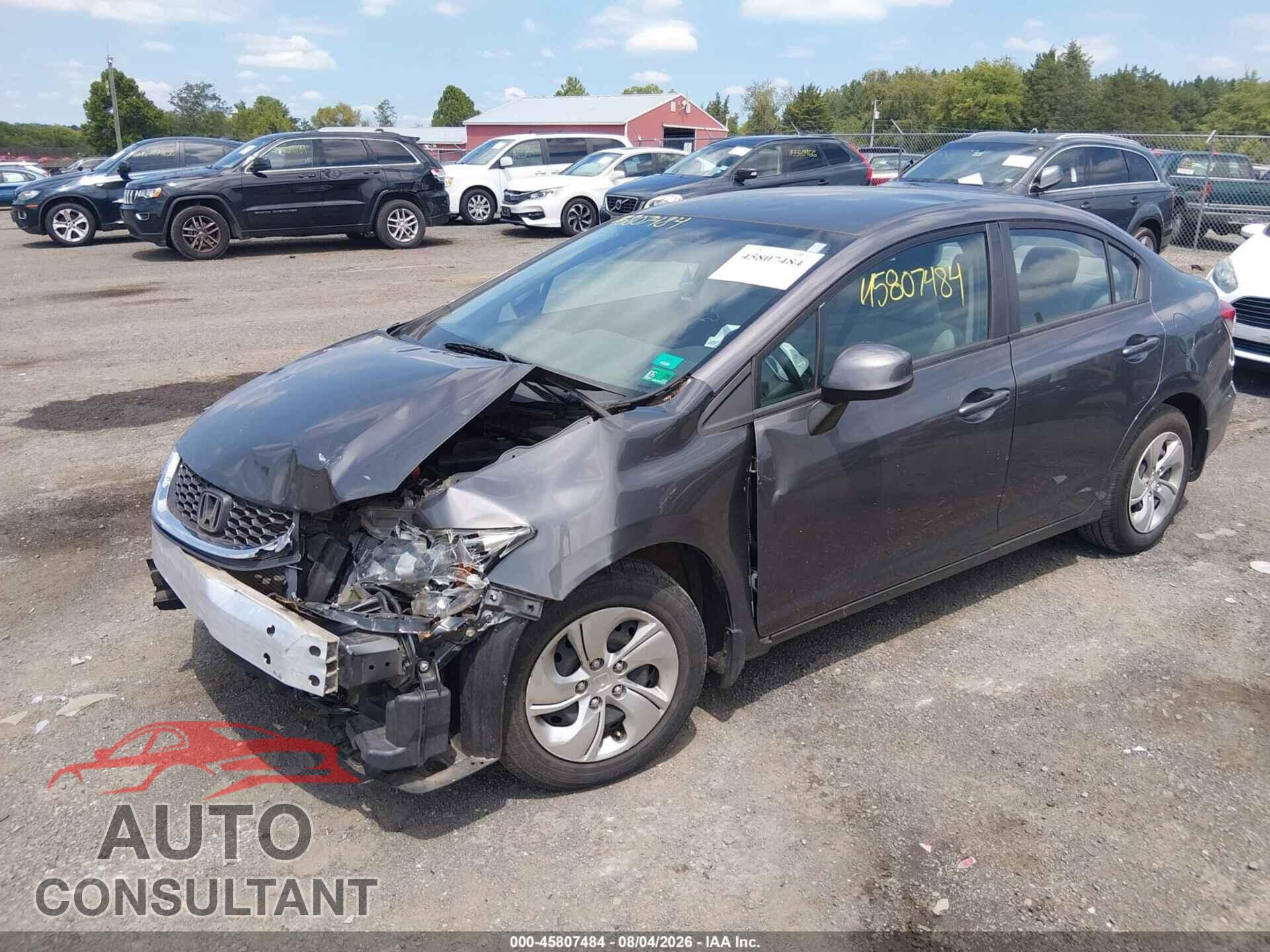 HONDA CIVIC 2013 - 2HGFB2F53DH594492