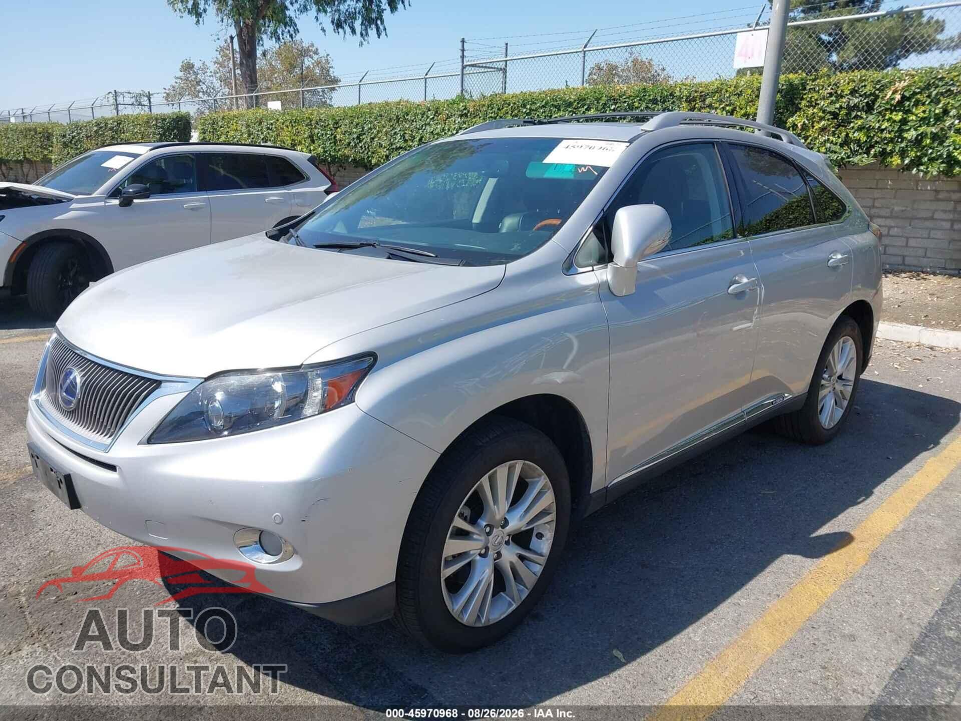 LEXUS RX 450H 2011 - JTJBC1BA6B2037800