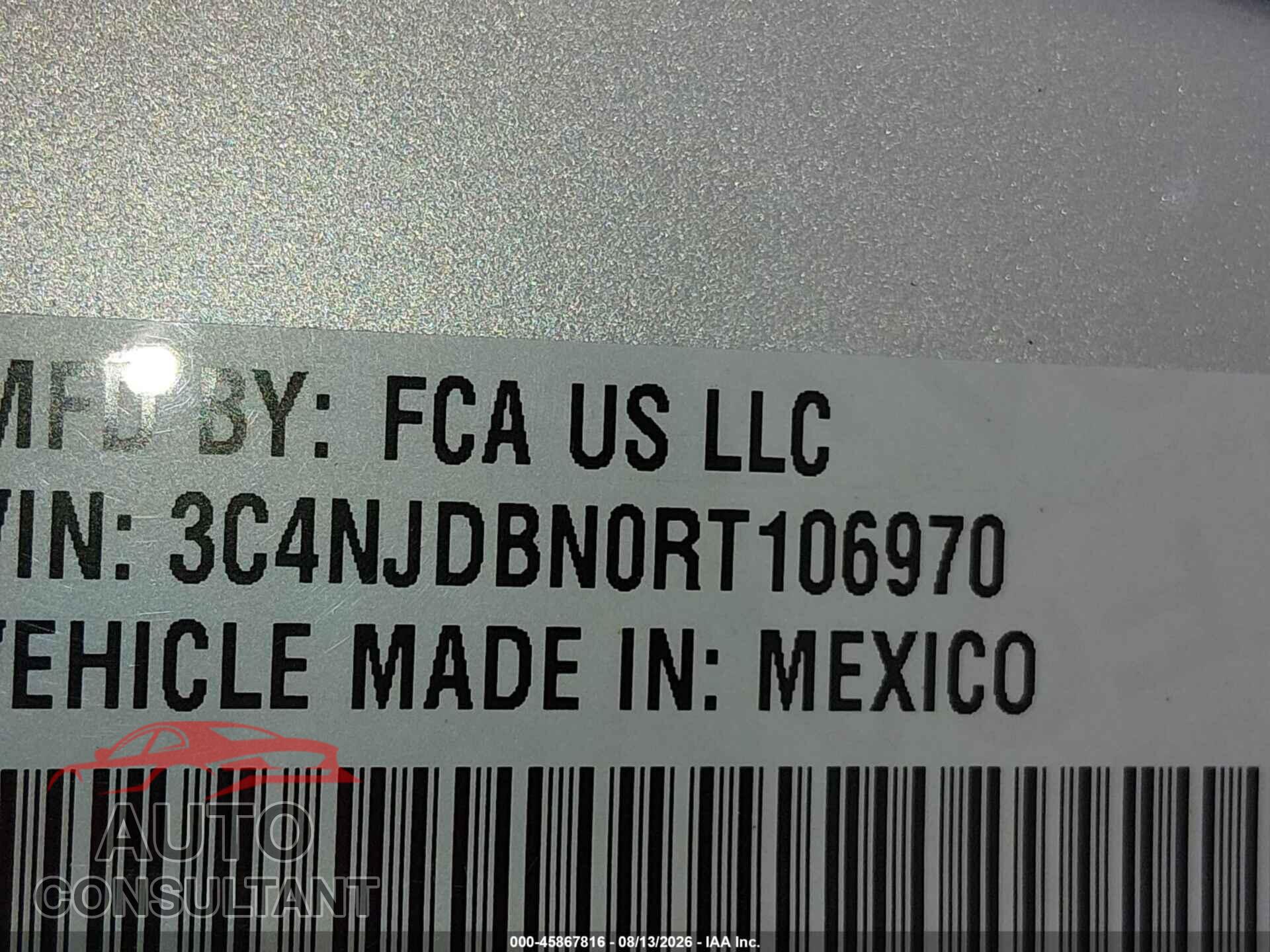 JEEP COMPASS 2024 - 3C4NJDBN0RT106970